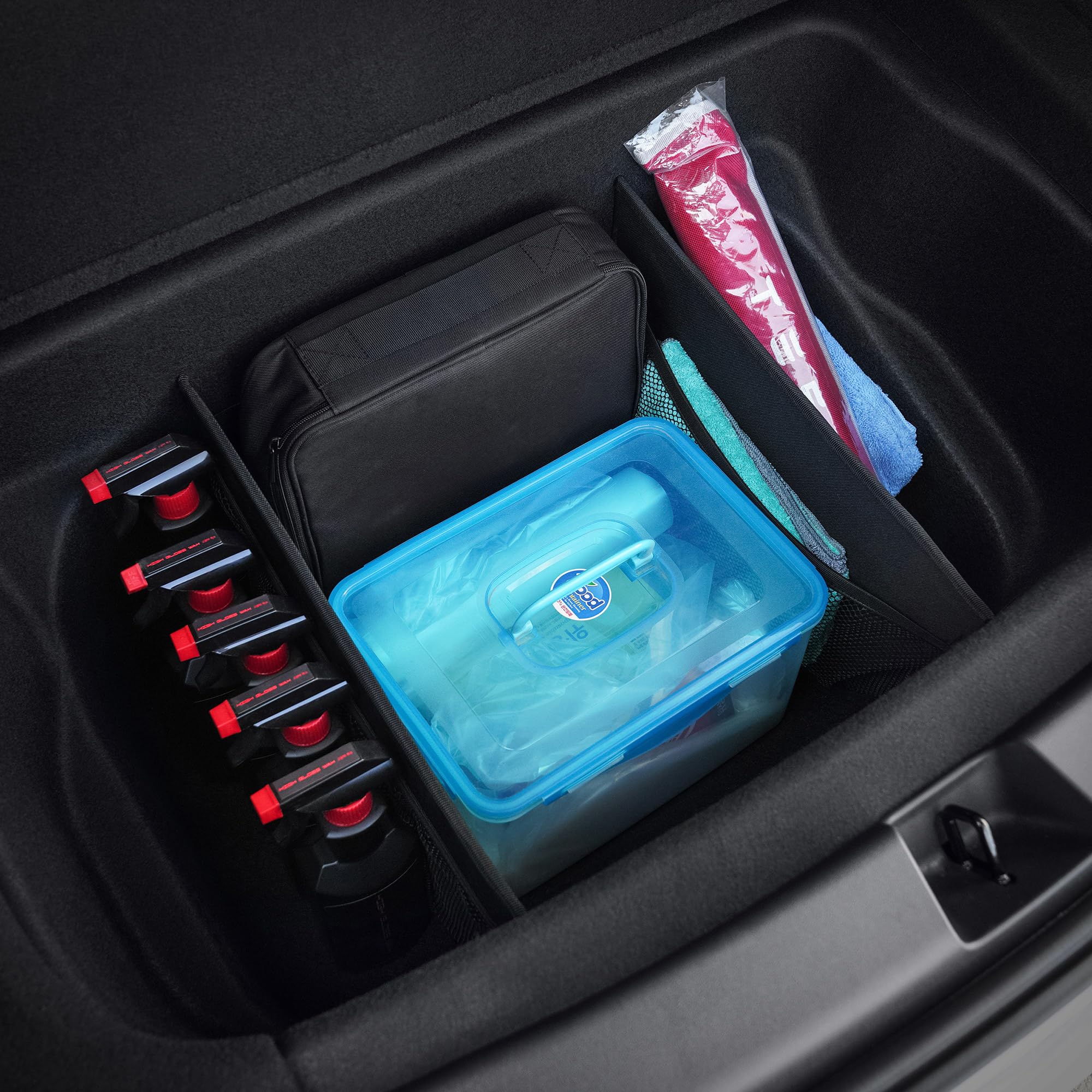 KMMOTORS Rear Trunk Divider of under-floor Compatible for Tesla model Y, Model 3 – Trunk(rear) Divide the Organizer Storage with Mesh Pocket Dividers –(set of 2 dividers)…