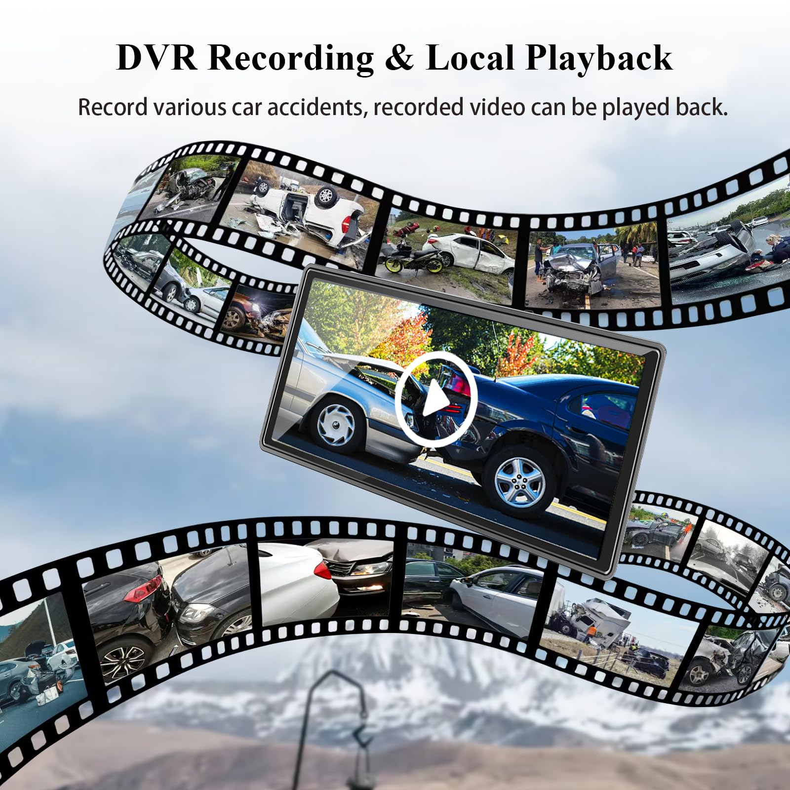 Rv Camera System With Carplay, 10.36'' Touchable Quad Split Monitor + 1080P Hd Backup Camera System With Android Auto Mirror Lin