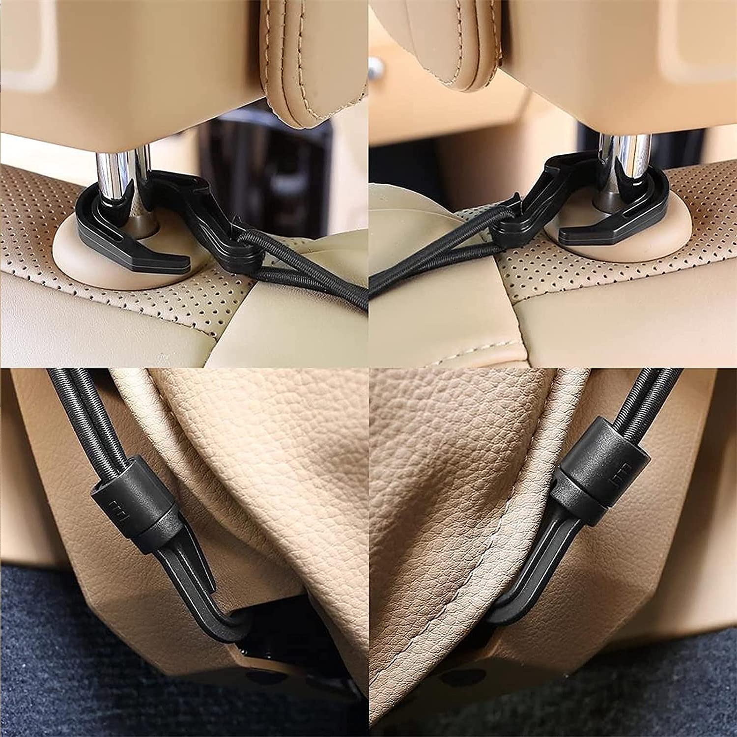 Mbvbn 3-Layer Car Mesh Organizer, Seat Back Net Bag, Barrier Of Backseat Pet Kids, Cargo Tissue Purse Holder, Driver Storage Net