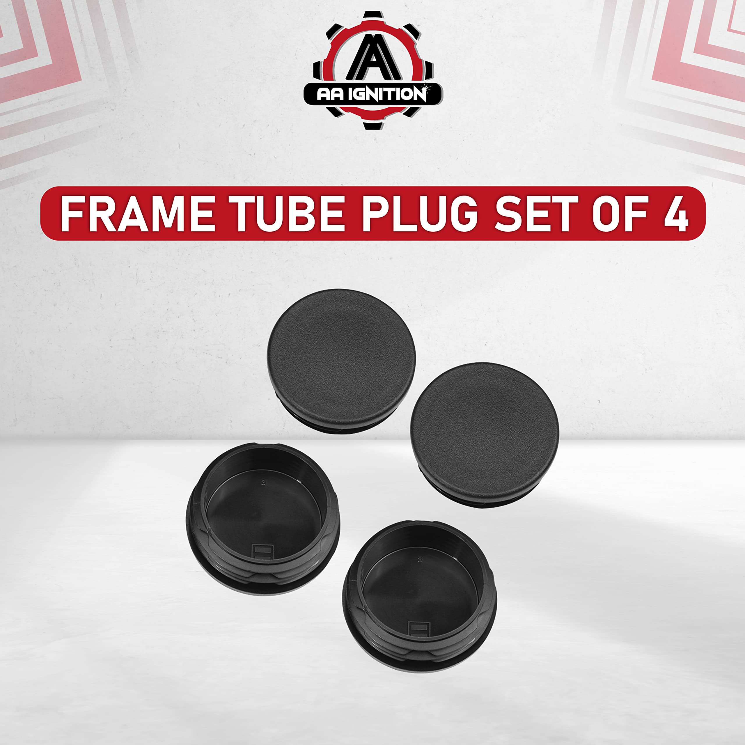 Frame Tube Plug Set Of 4 - Compatible With Chevy Silverado & Gmc Sierra 1500-99, 2000, 2001, 2002, 2003-2014, 2015, 2016, 2017, 2018 - Rear Wheel Well Hole Cover Cap - Anti-Whistle Truck Bed Plugs