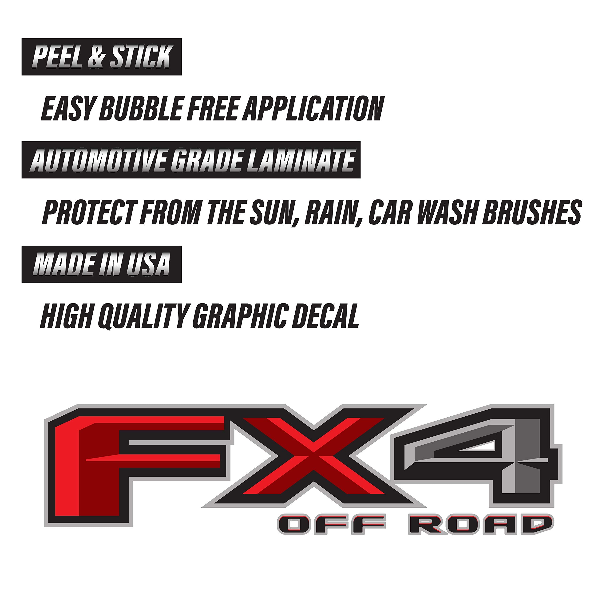 Fx4 Off Road Decal Usa Black Flag Replacement Sticker F 150 Bedside Emblem For 4X4 Truck Super Duty (Fx4 Off Road Decal Original