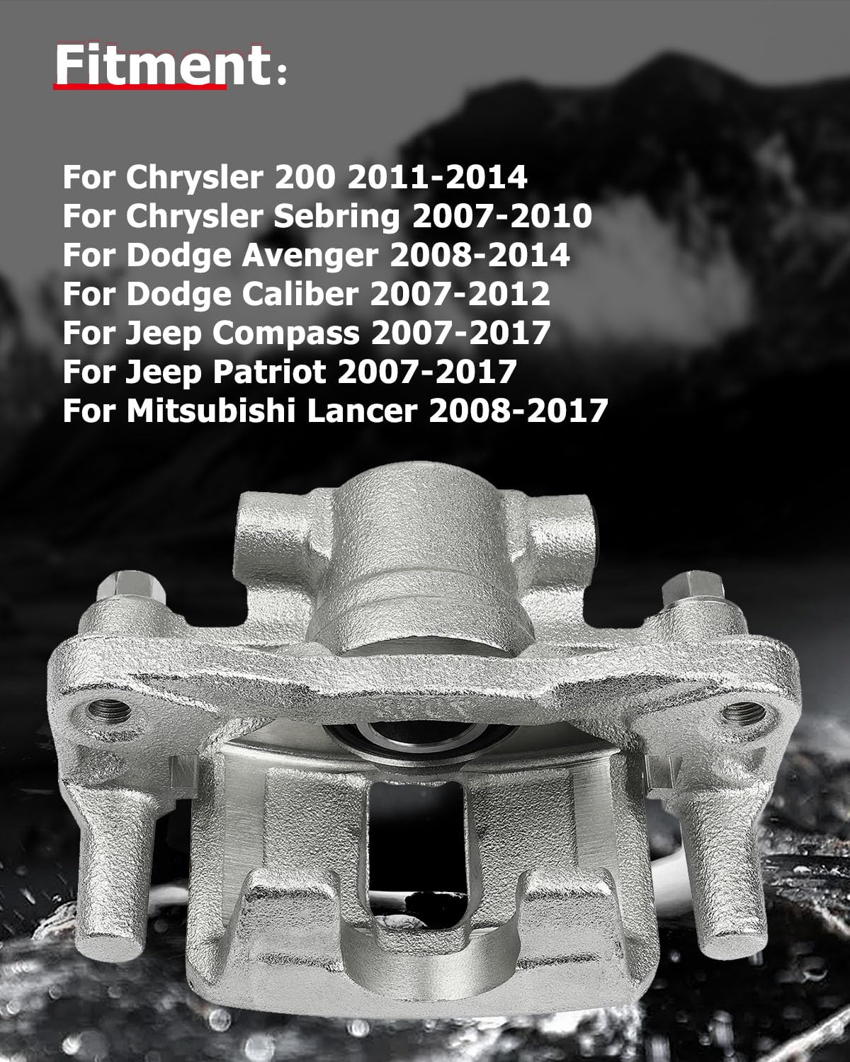 cciyu 18B5039 18B5038 Rear Left & Right Brake Calipers With Bracket For Chrysler,For Dodge,For Jeep,For Mitsubishi