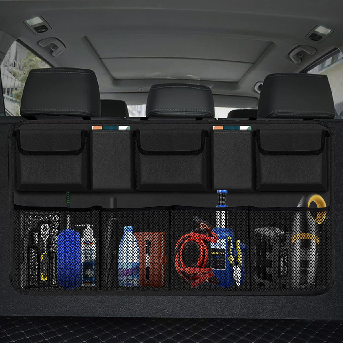 Aophy Trunk Organizer For Car, Large Capacity Car Organizers And Storage With 9 Pockets, Waterproof Backseat Hanging Organizer F