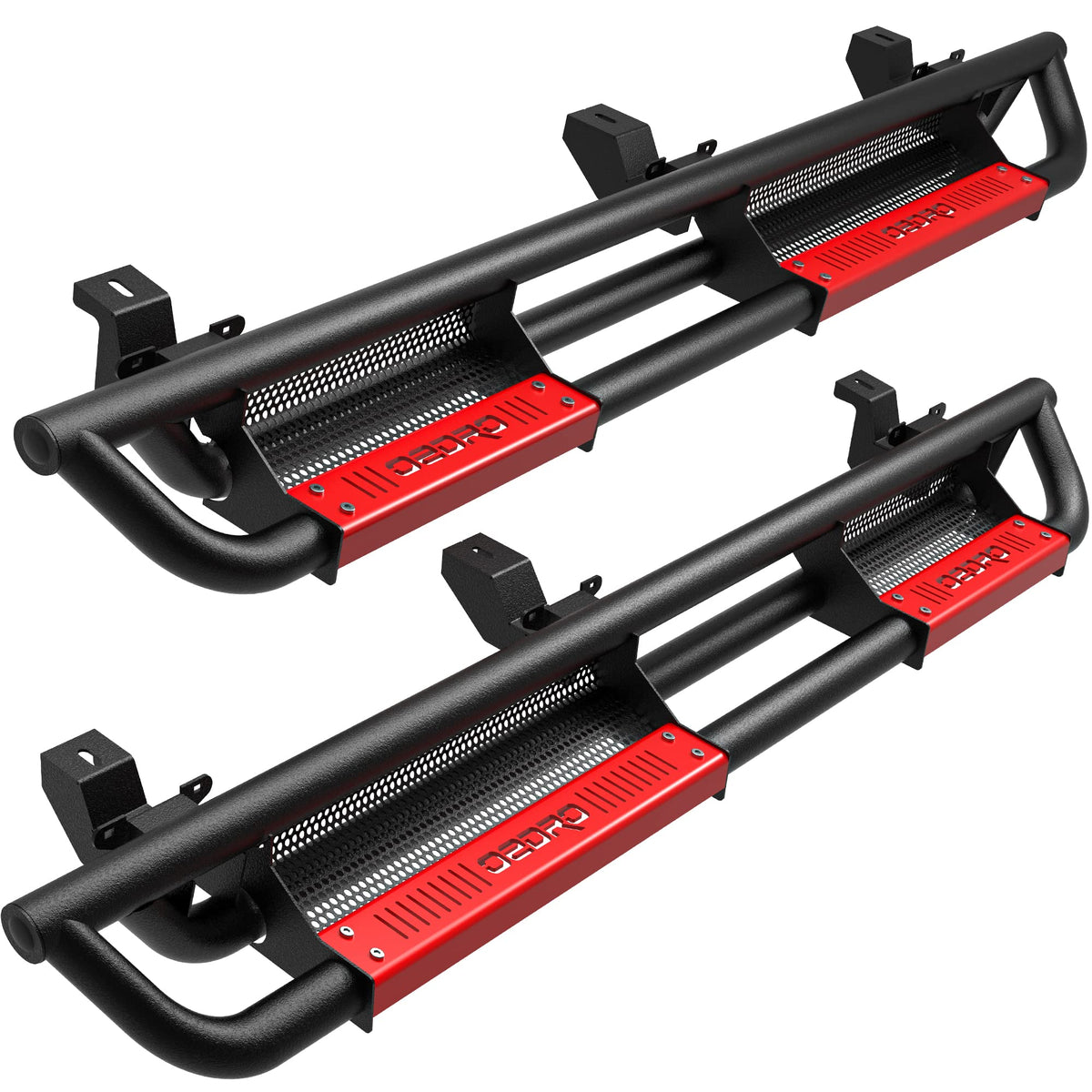 Oedro 6 Inch Running Boards Compatible With 2007-2018 Jeep Wrangler Jk 4 Door, Bolt-On Drop Side Steps Rails, Powder Coated Blac
