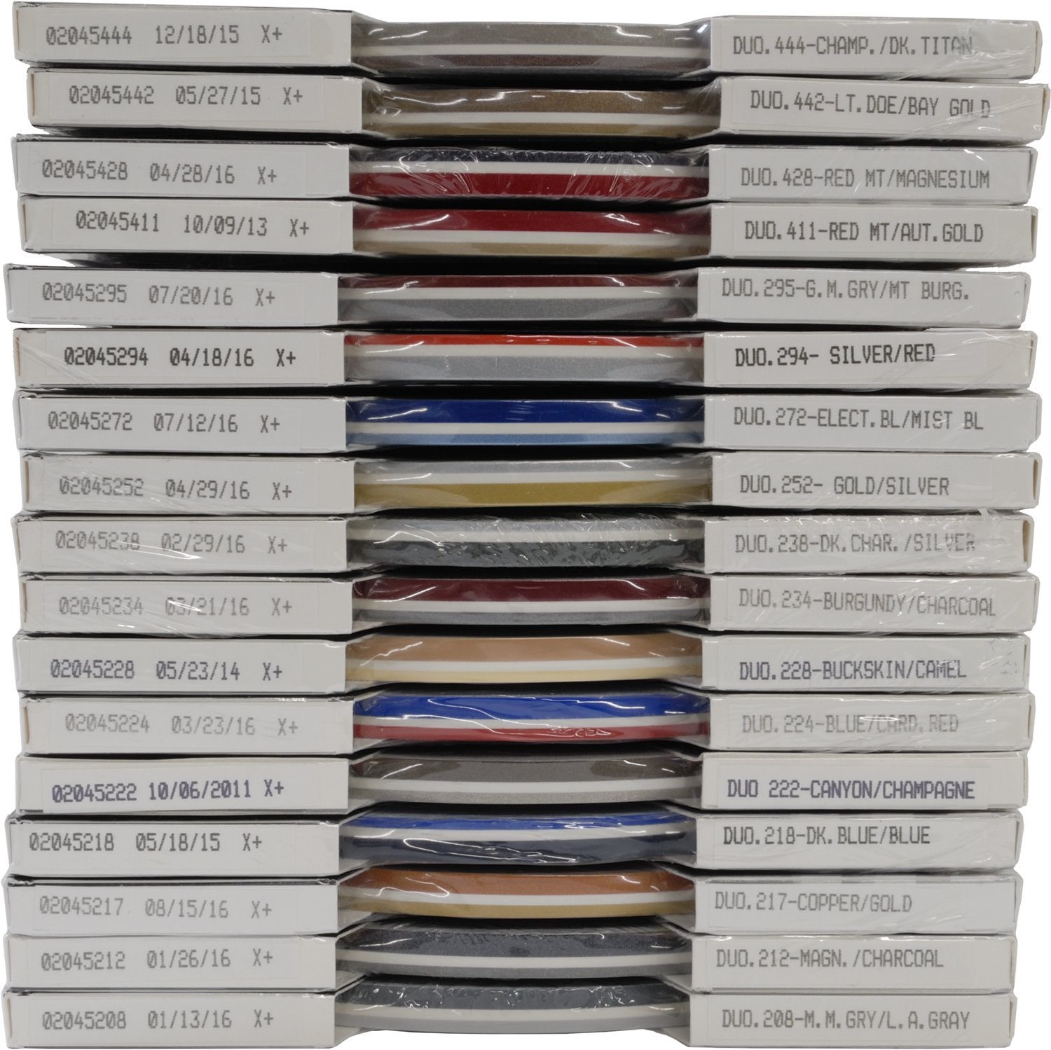 Universal Duo-Tone 0204234 - Auto Customizing 2 Color Dual Pinstripe - 4/16&quot; x 150' (1/8” Stripe, 1/16&quot; Gap, Then 1/16” Stripe) - 234- Burgundy/Charcoal Metallic