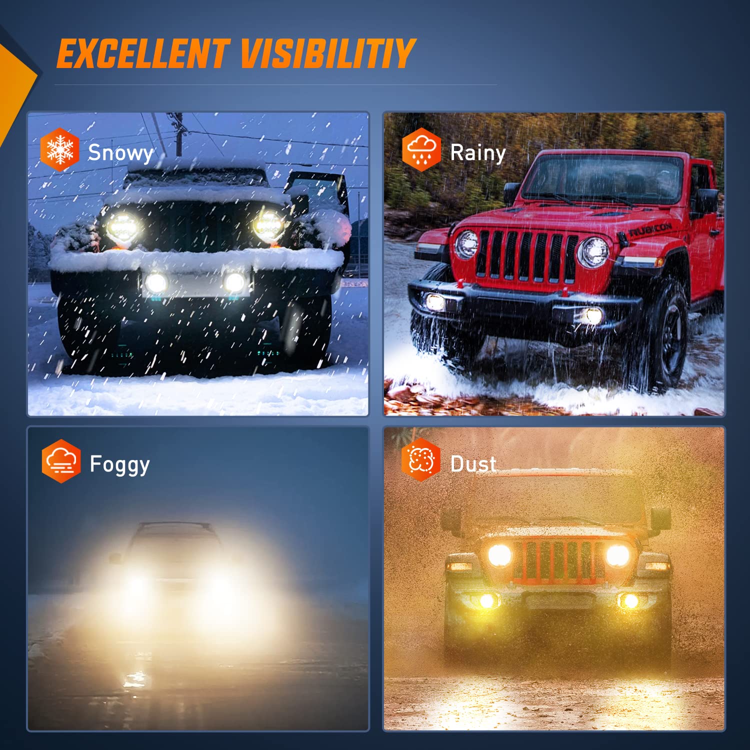 Nilight 4 Inch Led Fog Light Assembly Compatible With 2007 2008 2009 2010 2011 2012 2013 2014 2015 2016 2017 2018 Jeep Wrangler