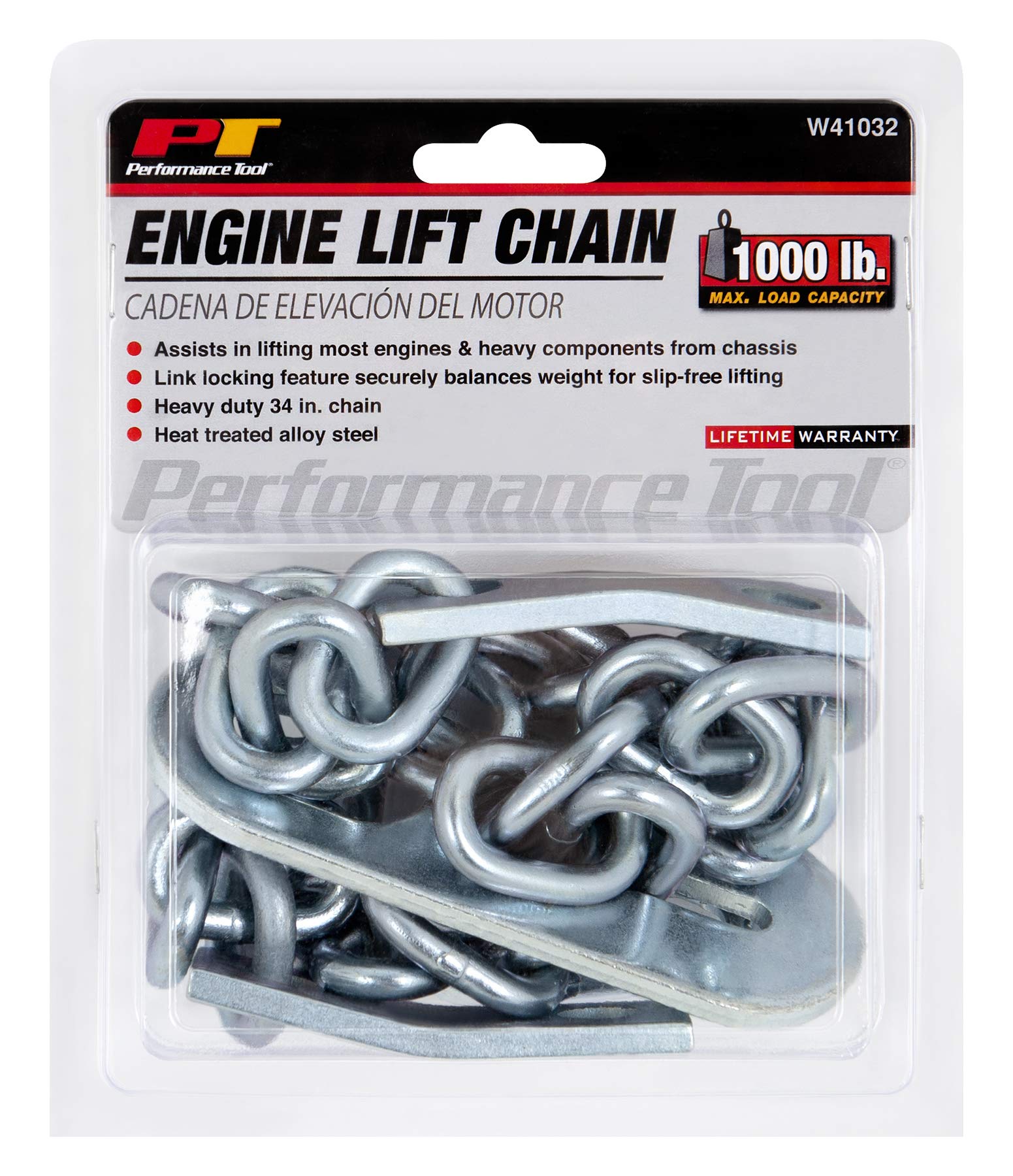 Performance Tool W41032 34-Inch Engine Lift Chain With 1,000 Lbs Max Load