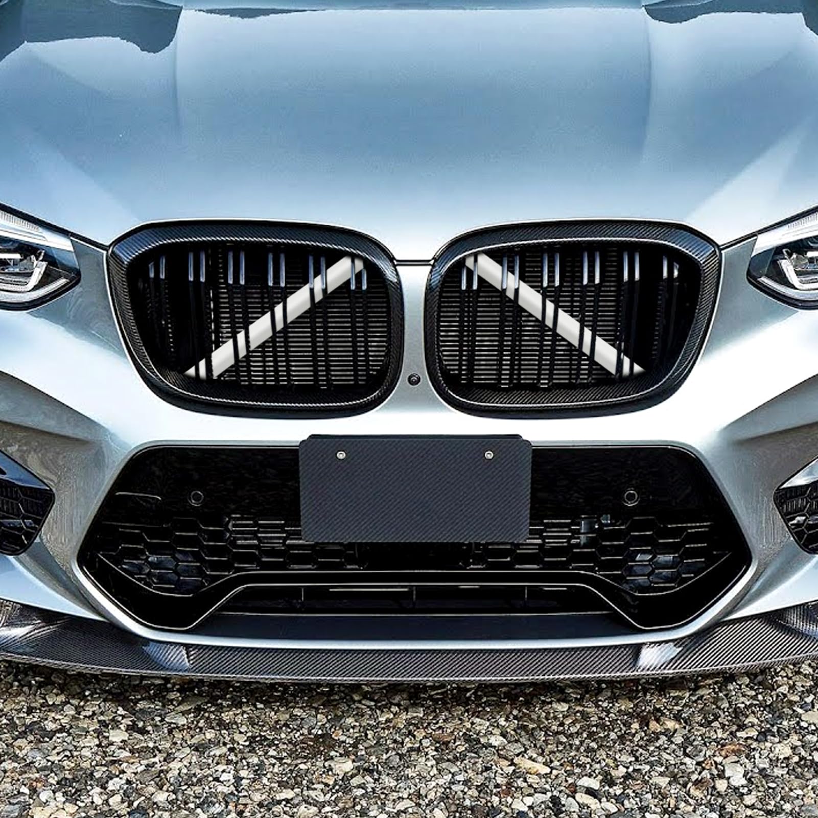 Jaronx Compatible with BMW V Brace Cover,Grille Inserts V Bar Brace Wrap Covers Compatible with BMW X3 F25 G01/X4 F26 G02/X5 E70
