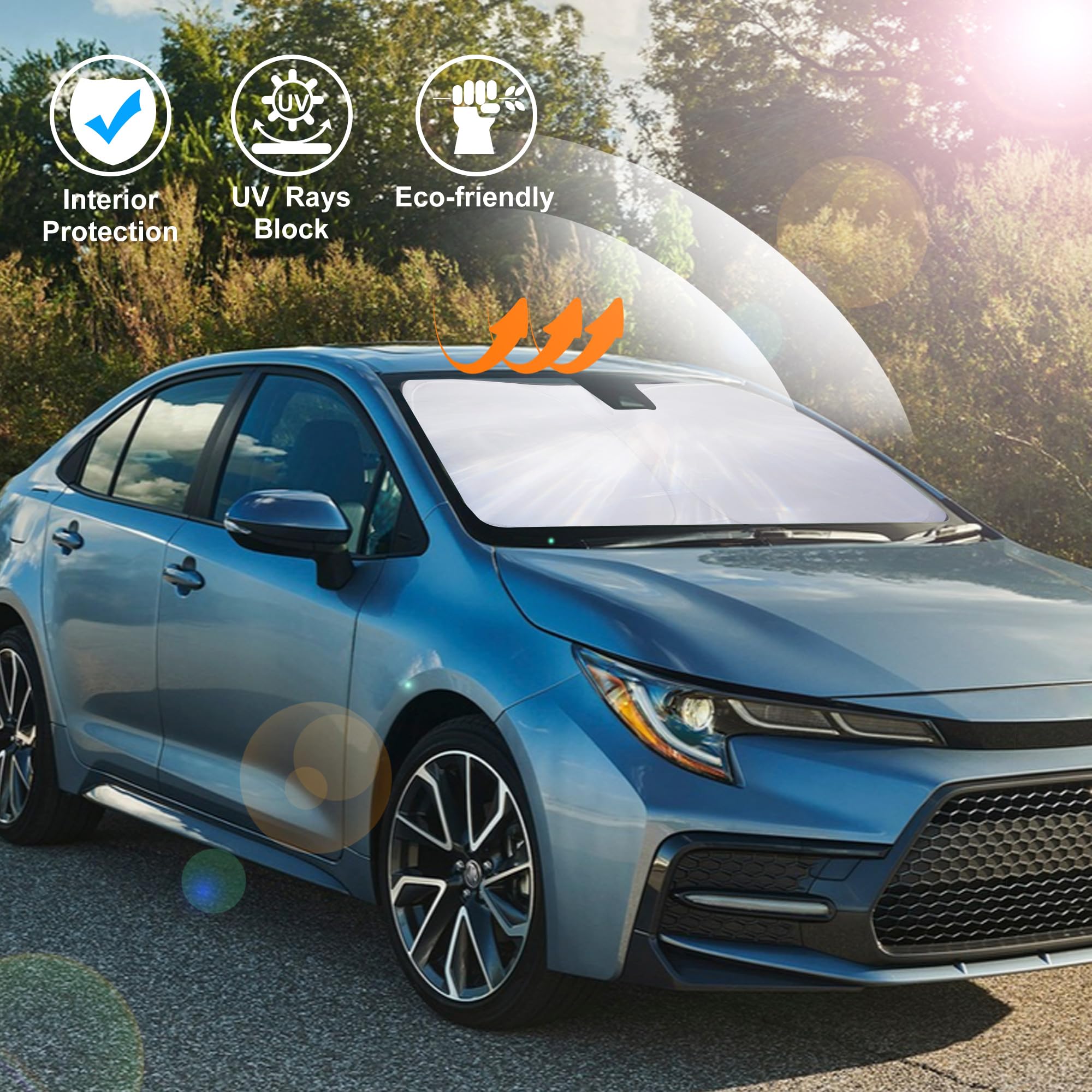 Windshield Sun Shade Fit For 2020-2024 2025 Toyota Corolla Accessories (Not For Corolla Cross) Window Sunshade Protect Car From