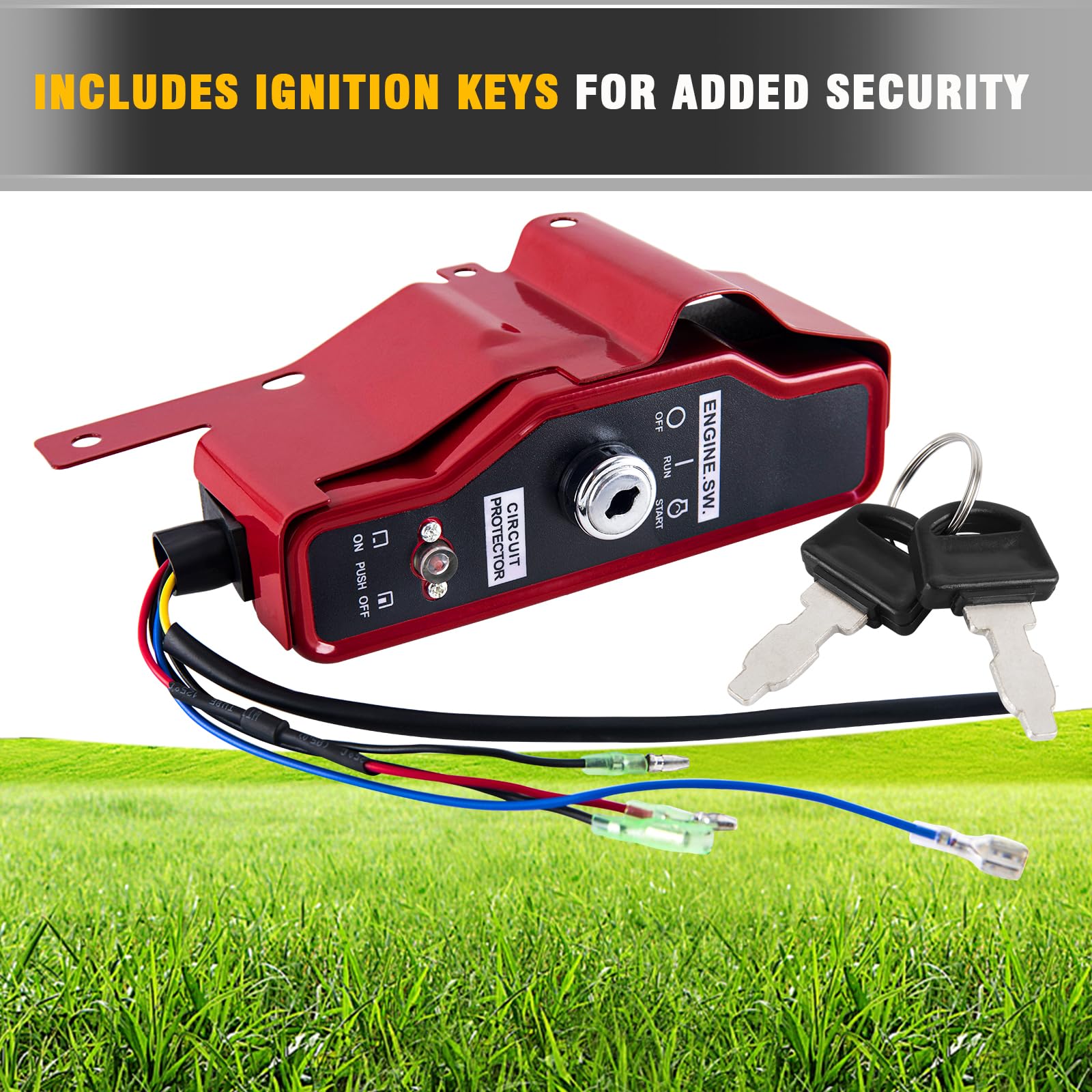 Fanzko Gx390 Ignition Key Switch Box W/Keys Engine Stop On Switch For Honda Gx340 Gx390 11Hp 13Hp Gas Engine