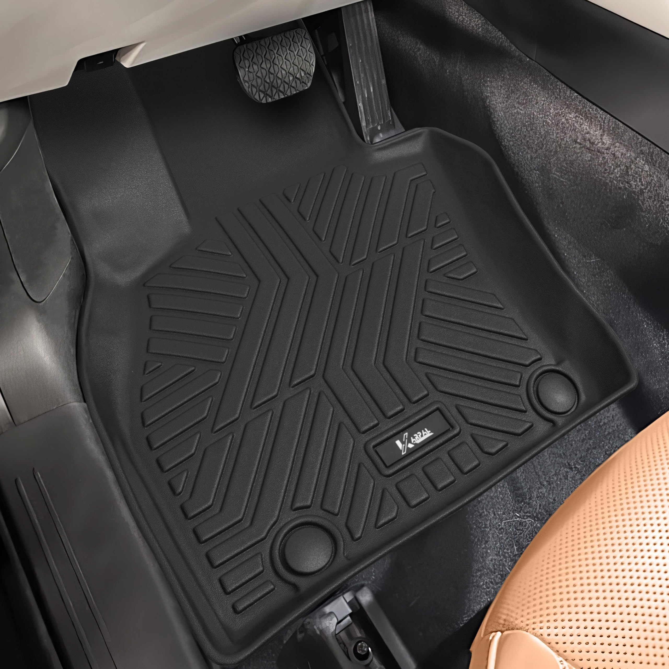 Karpal Floor Mats Fit For Mazda 2024 2025 Cx-90 & Cx90 Phev 6 & 7 Seats (Not For 8 Seats) Front & 2Nd & 3Rd Row Liner 4 Pcs