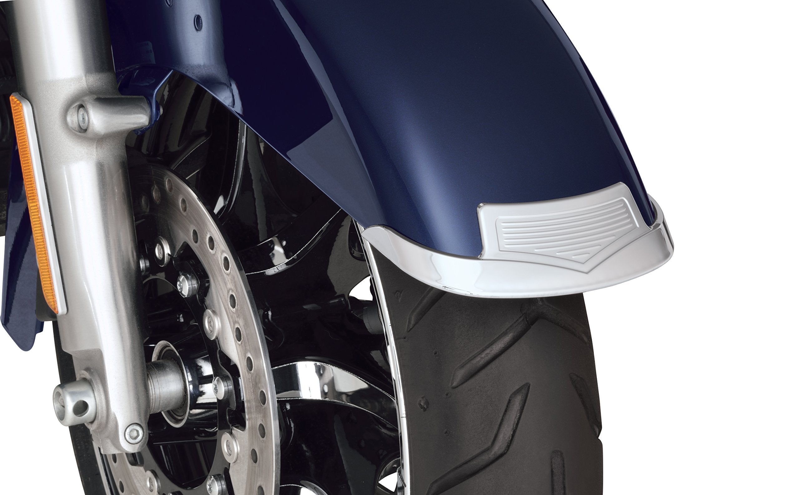 Show Chrome Accessories Front Fender Tip Accent for Harley FLH 1998-Current, Model 91-310, Durable ABS Material