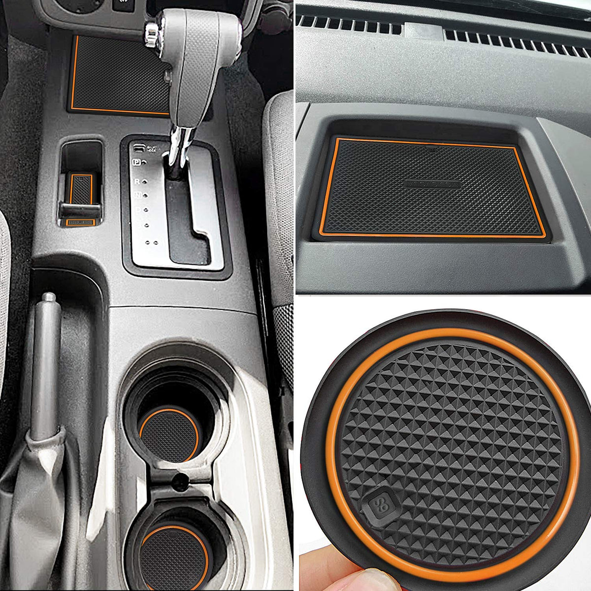 Auovo Anti Dust Mats For Frontier Crew Cab 2005-2020 For Xterra Accessories 2005-2015 Custom Fit Door Pocket Liners Cup Holder P