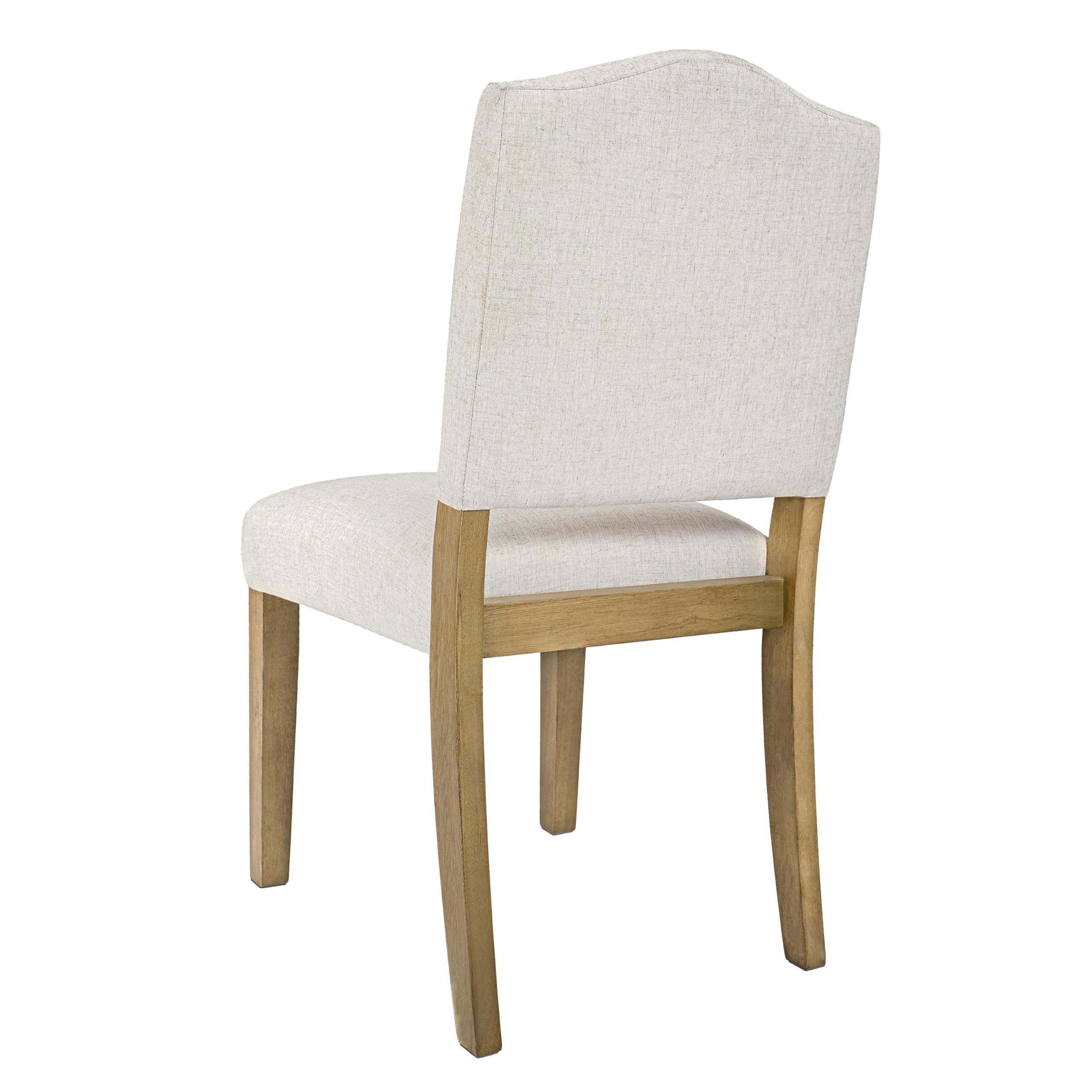 Homepop Open Back Upholstered Dining Chair - Cream Textured Woven (Single Pack)