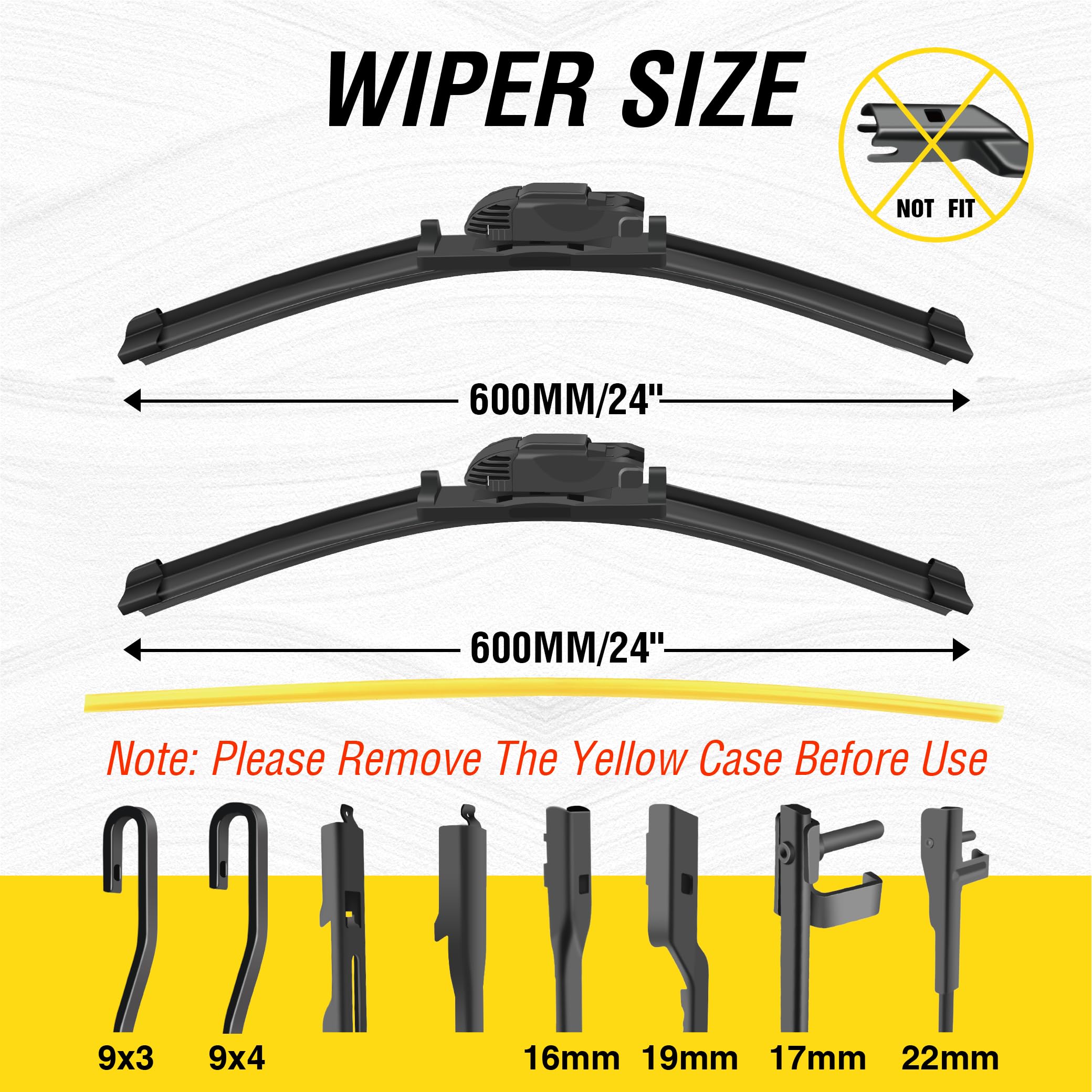 5 Plus Wiper Blades 24 24 Windshield Wiper Blades (Set Of 2),Replacement For 2019 2020 2021 2022 2023 2024 Ram 1500 Wiper Blades