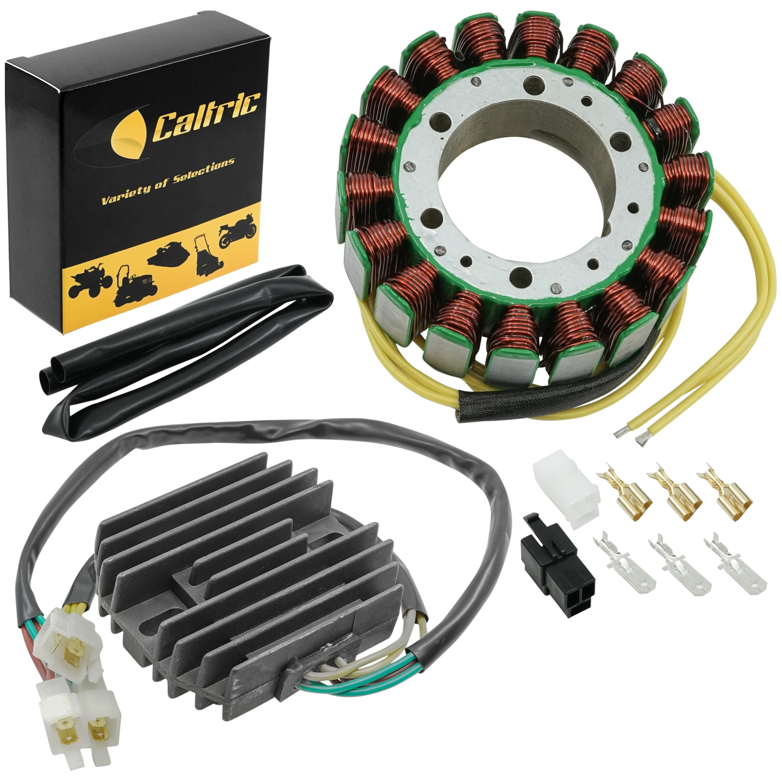 Caltric Stator and Regulator Rectifier Compatible With Honda Vt1100C Shadow 1100 Spirit 1998-2005
