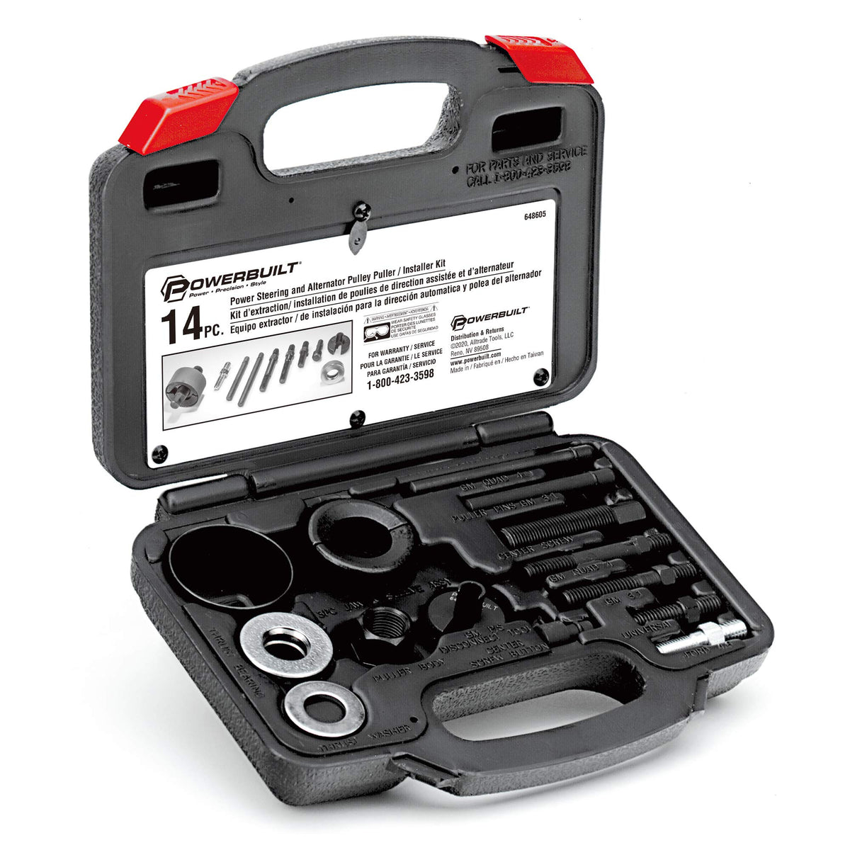 Powerbuilt Power Steering And Alternator Pulley Remove And Install Tool Set, Replace Vehicle Steering Pump, Car Repair Tools, St
