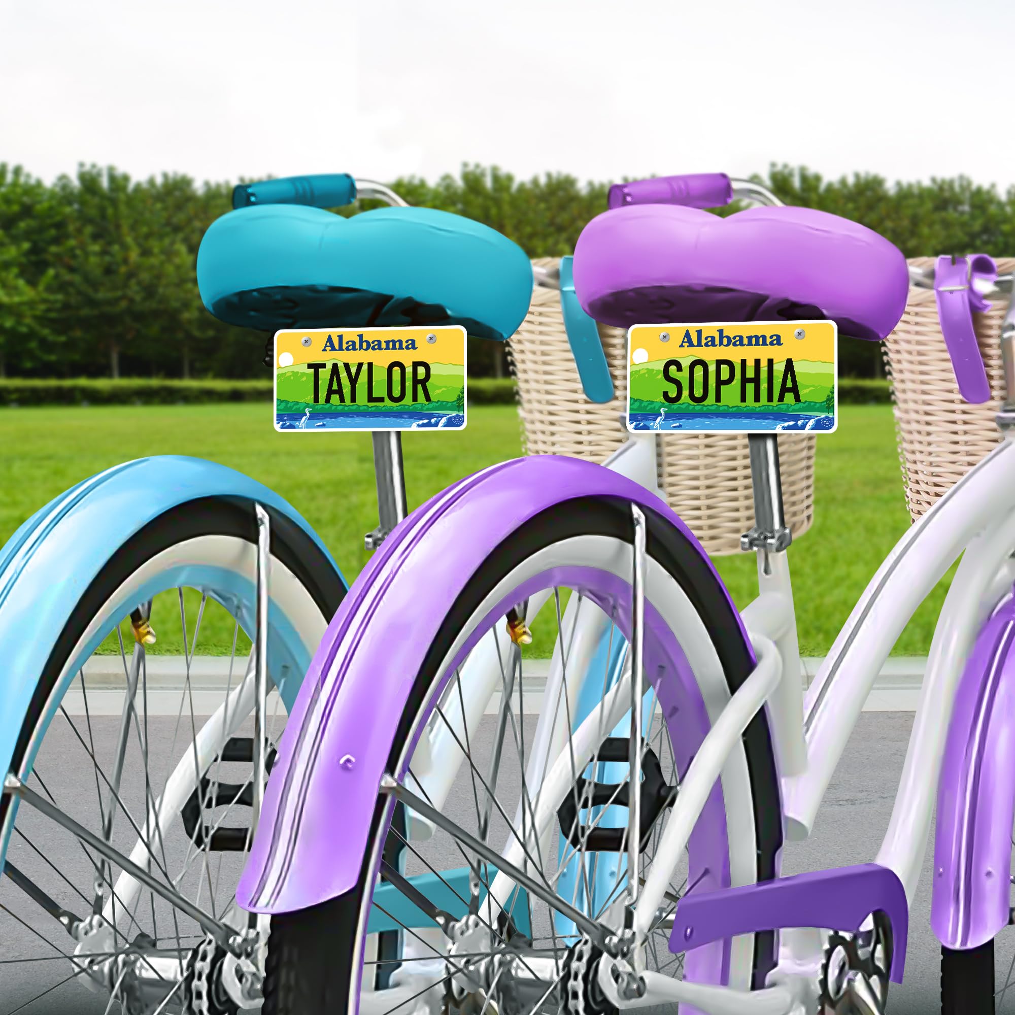 Mini License Plates, Personalized License Plates, Custom For Car, Bikes, Atv, Kids Car, Golf Cart, Jeep, 3X6 Inch, Rust-Free Fade Resistant Aluminum, Usa Made By My Sign Center (Alabama)