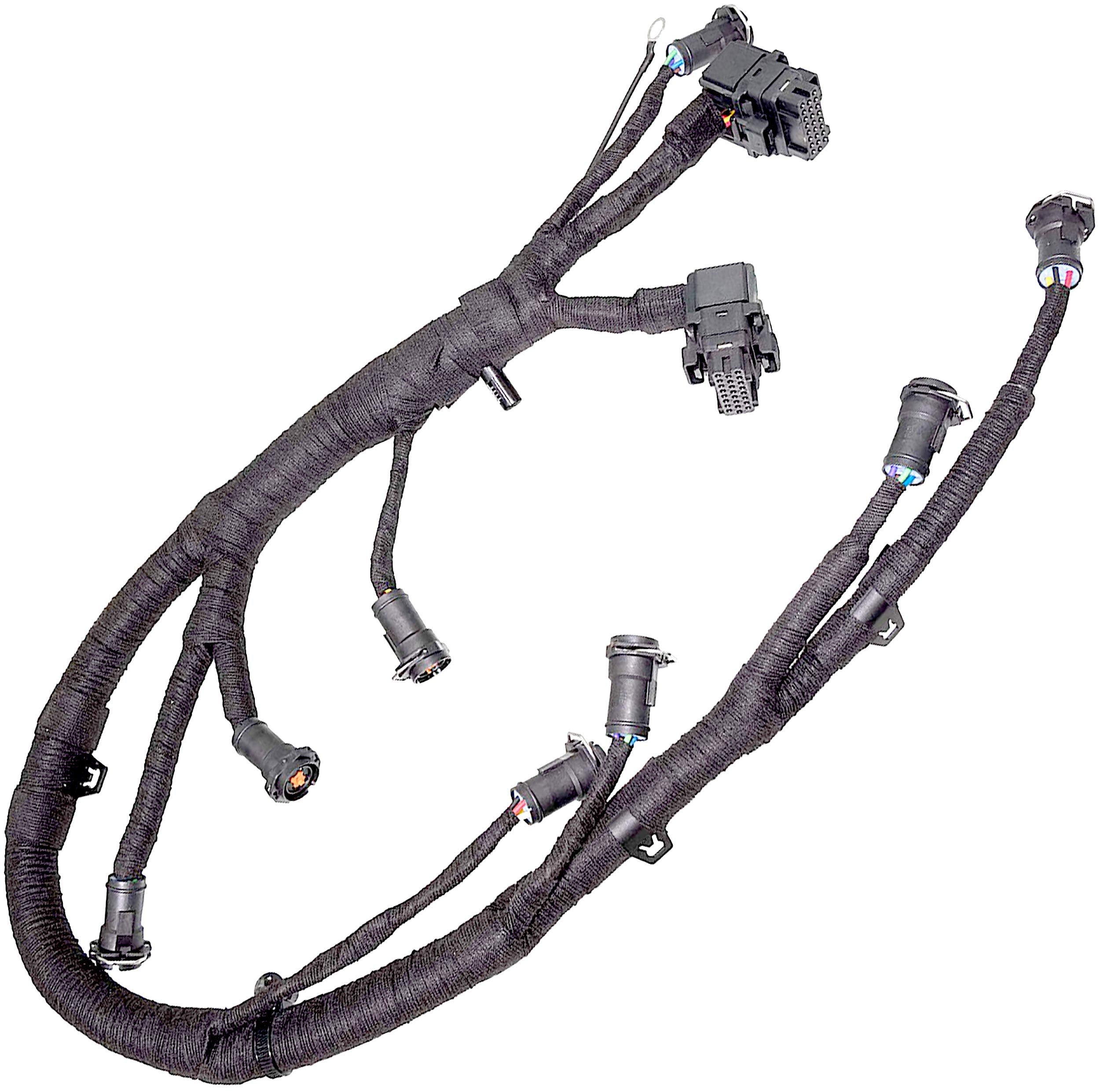 Apdty 133994 Ficm Engine Fuel Injector Complete Wire & Pigtail Wiring Harness Fits 6.0L Diesel 2004-2005 Ford Excursion / 2003-2007 F250, F350, F450, F550 (Replaces 5C3Z-9D930-A, 5C3Z9D930A, Ap0031)