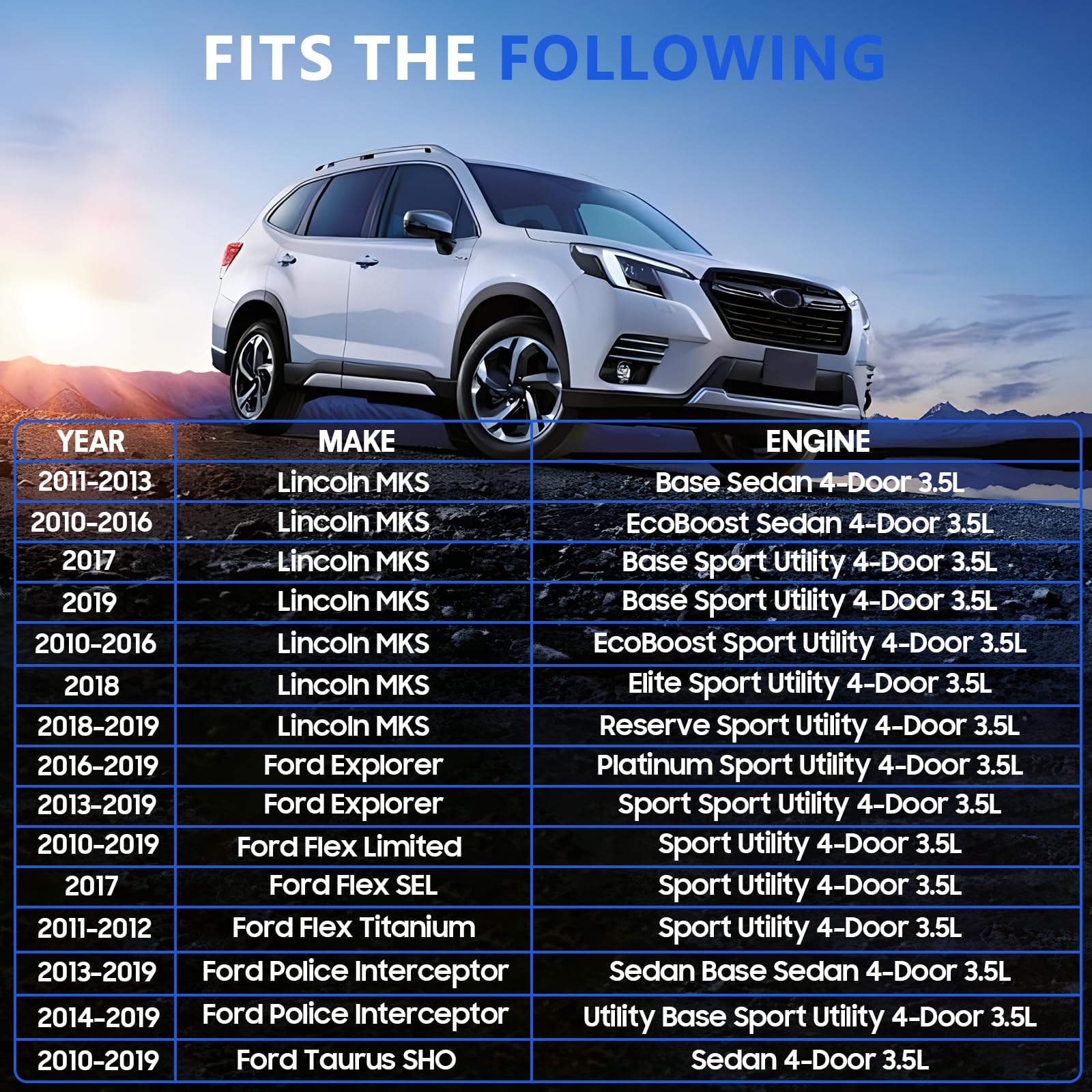 DOFOCH Left & Right Twin Turbocharger for 2010-2019 Ford Explorer Flex Lincoln MKS MKT 3.5L Ecoboost Replace# AA5E9G438GD AA5E9G