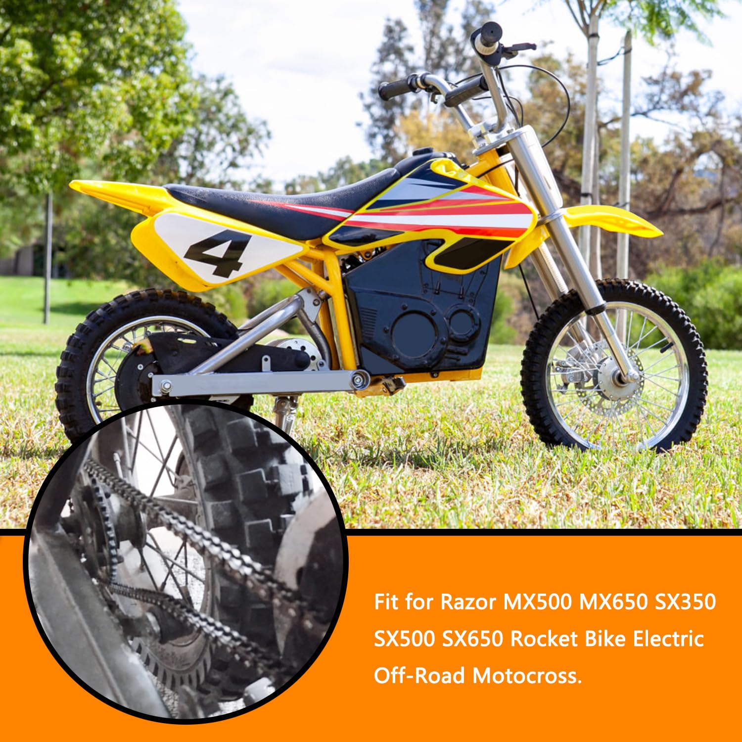 HOLATO 25 Drive Chain 132 Link + Master Link for Razor MX500 MX650 SX350 SX500 SX650 Rocket Bike Electric Off-Road Motocross #25