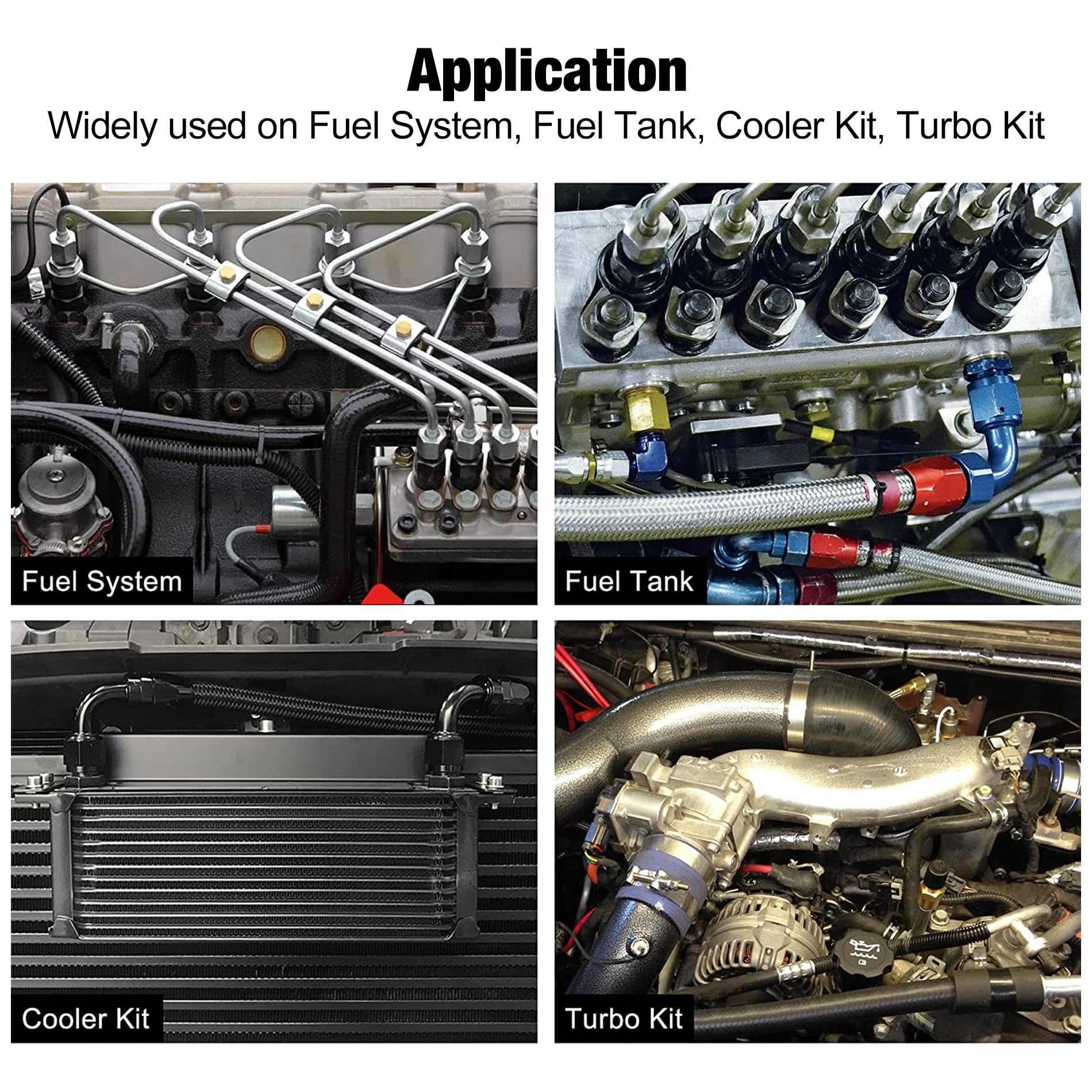 Evil Energy 8An Male Flare To 3/8 '' Npt 90 Degree Swivel Fitting Adapter Aluminum Black