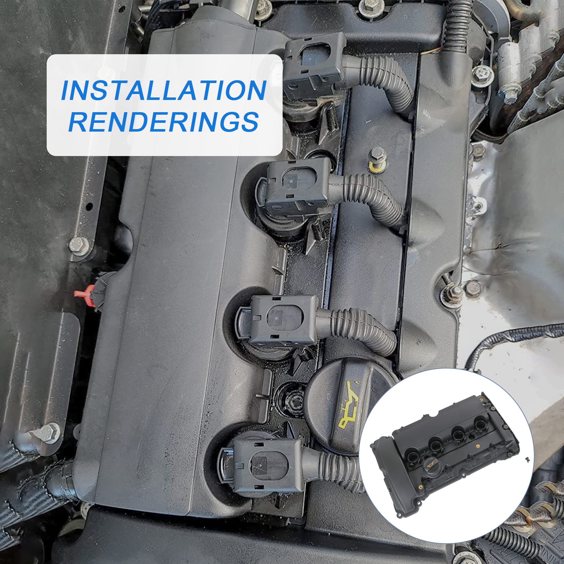 JDMSPEED New Engine Valve Cover Gasket Set Replacement for Mini Cooper S JCW R58 R59 R55 R56 R57 1.6L N14 Turbocharged Engine Replace 11127646555, 11127561714, 11127572854, 11127585907, 11127572851