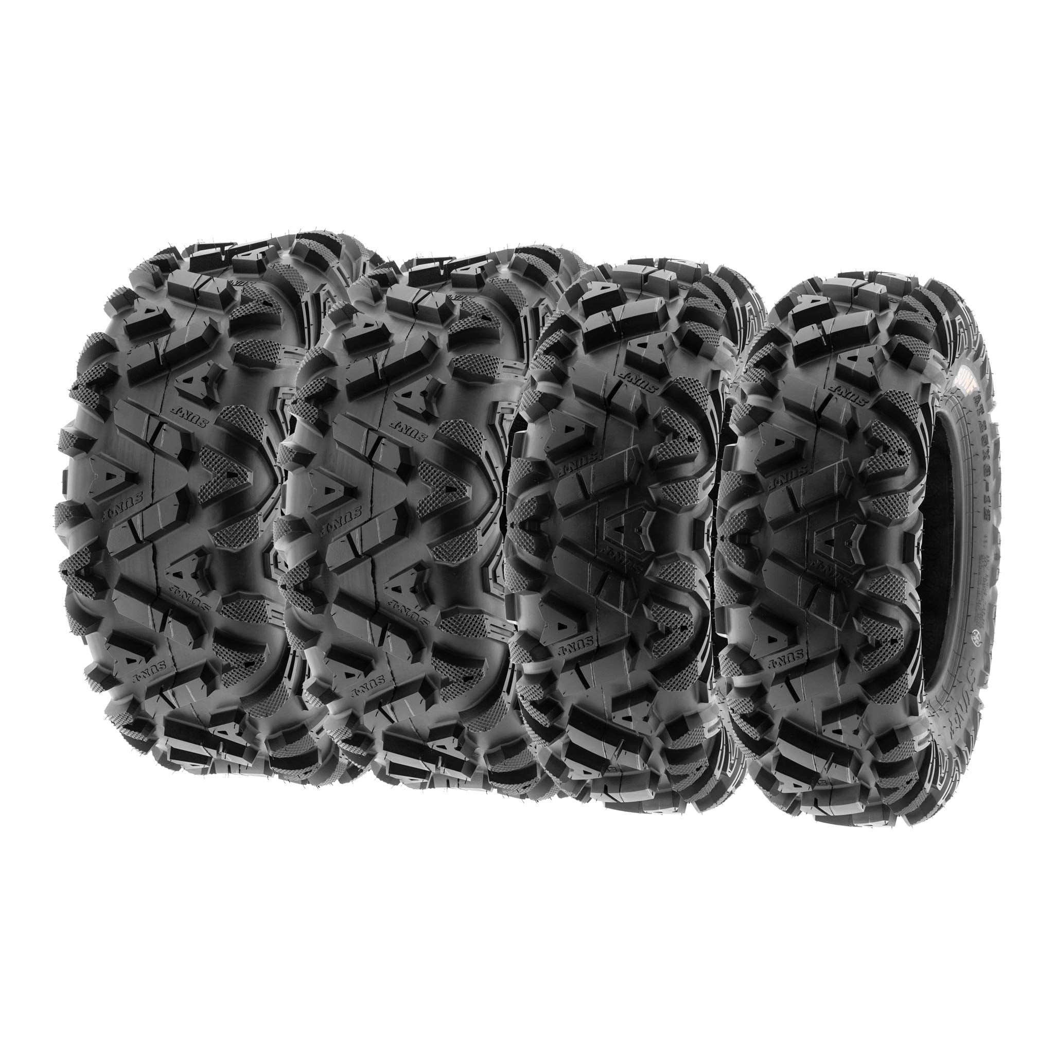 Sunf 26X8-12 26X10-12 All Terrain Tires Atv Utv 6 Pr Power I A033 - Bundle
