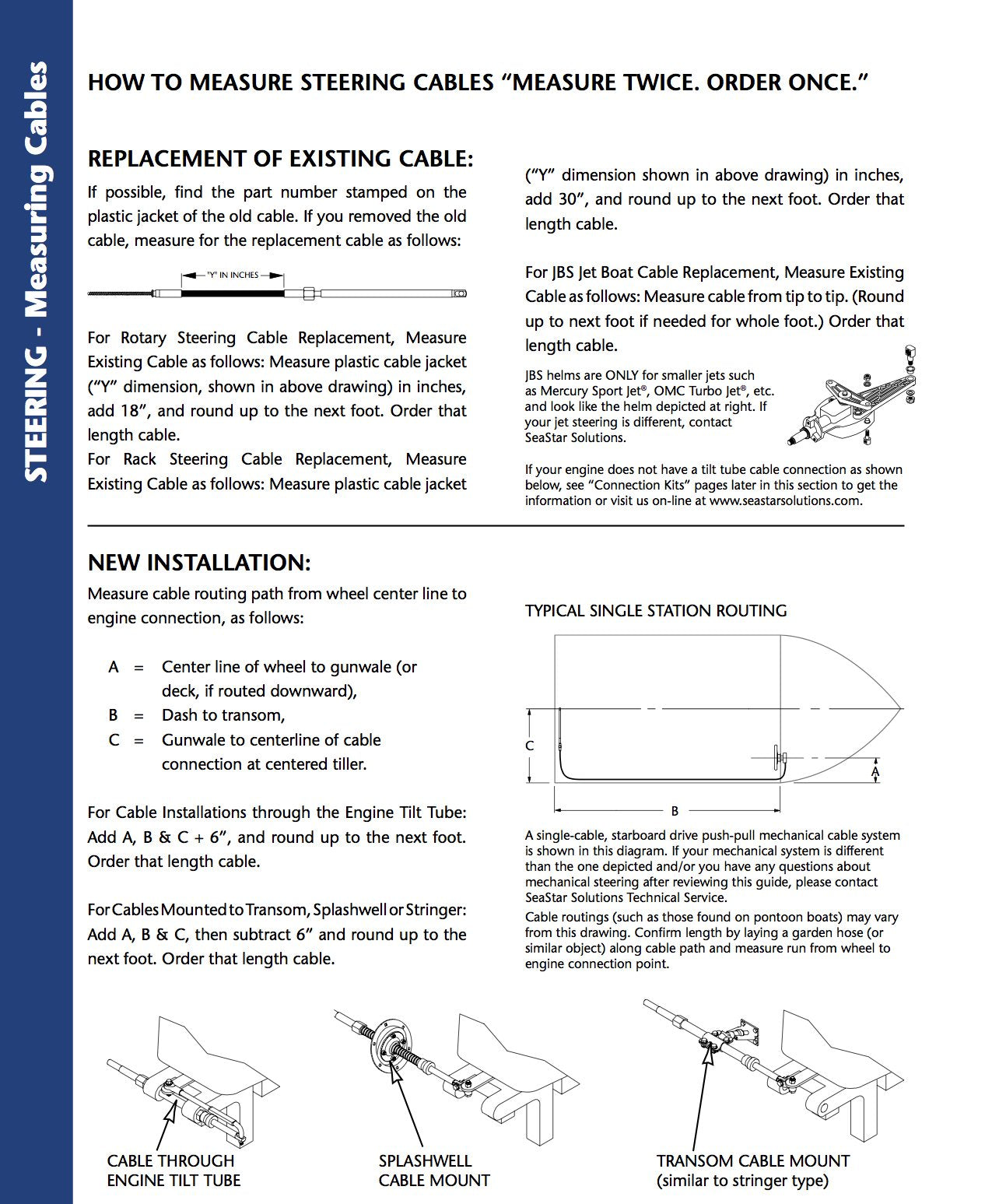 Dometic Seastar Xtreme Nfb (No Feedback) Steering Kit With Single Cable, Ssx17614, 14Ft.