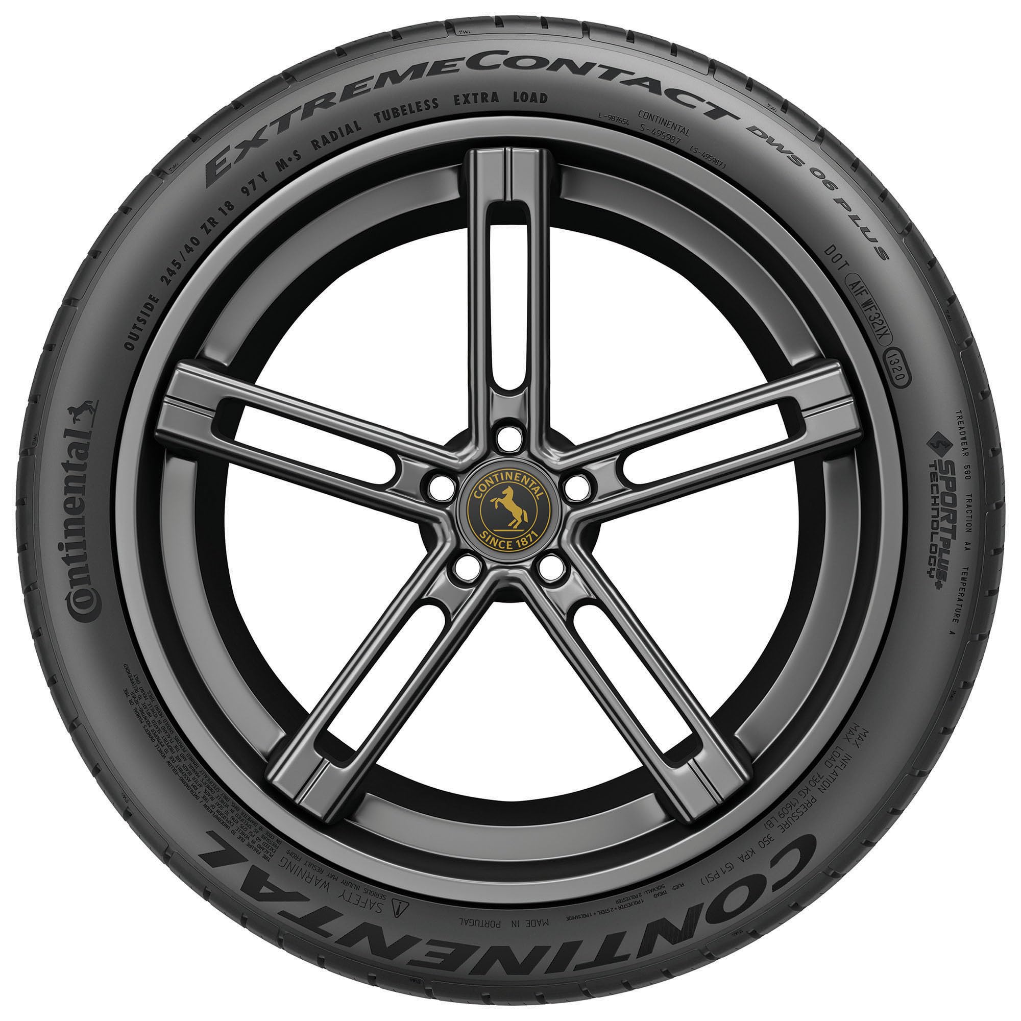 Continental ExtremeContact DWS06 PLUS UHP All Season Tire 235/40ZR18 95Y XL Synthetic Rubber