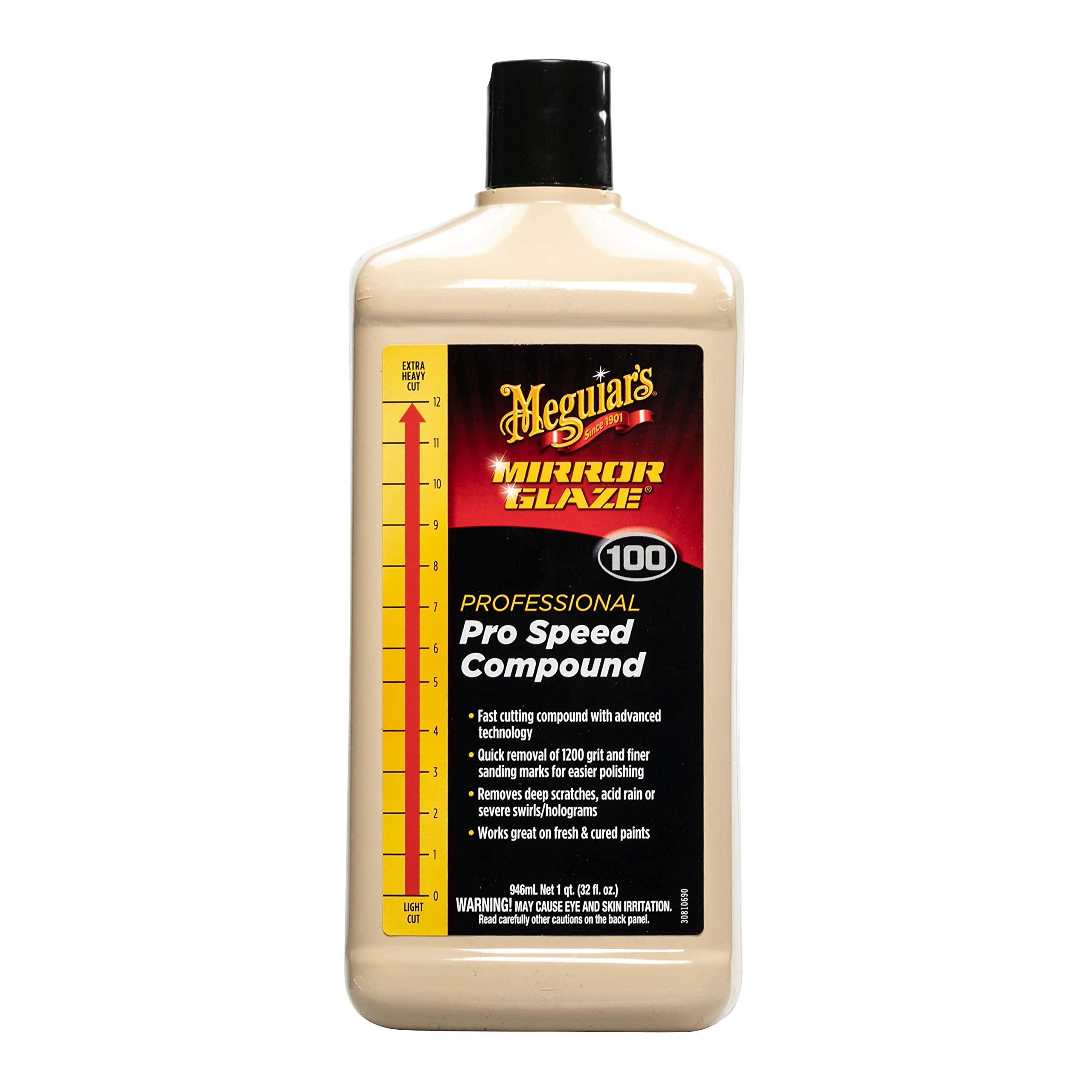 Meguiars Pro Speed Compound M10032  FastCutting Compound for Heavy Scratch and Swirl Removal  Professional Car Polish  Comp