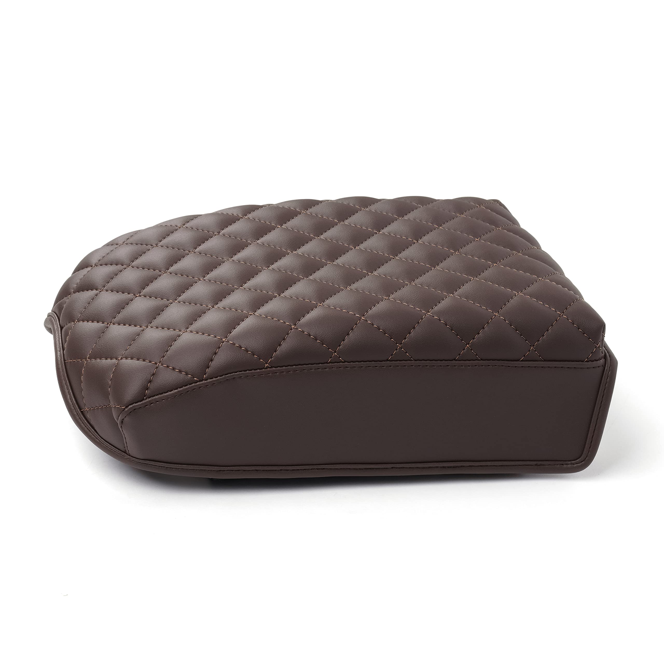 Kmmotors Telluride Console Cover, Armrest Cushion, Vegan Leather, Console Lid Protector, Anti-Scratch(Brown)