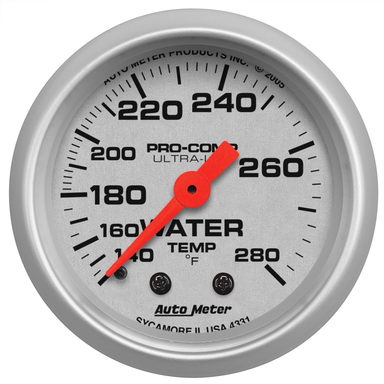 Auto Meter 4331 Ultra-Lite Mechanical Water Temperature Gauge, 2 1/16&quot;