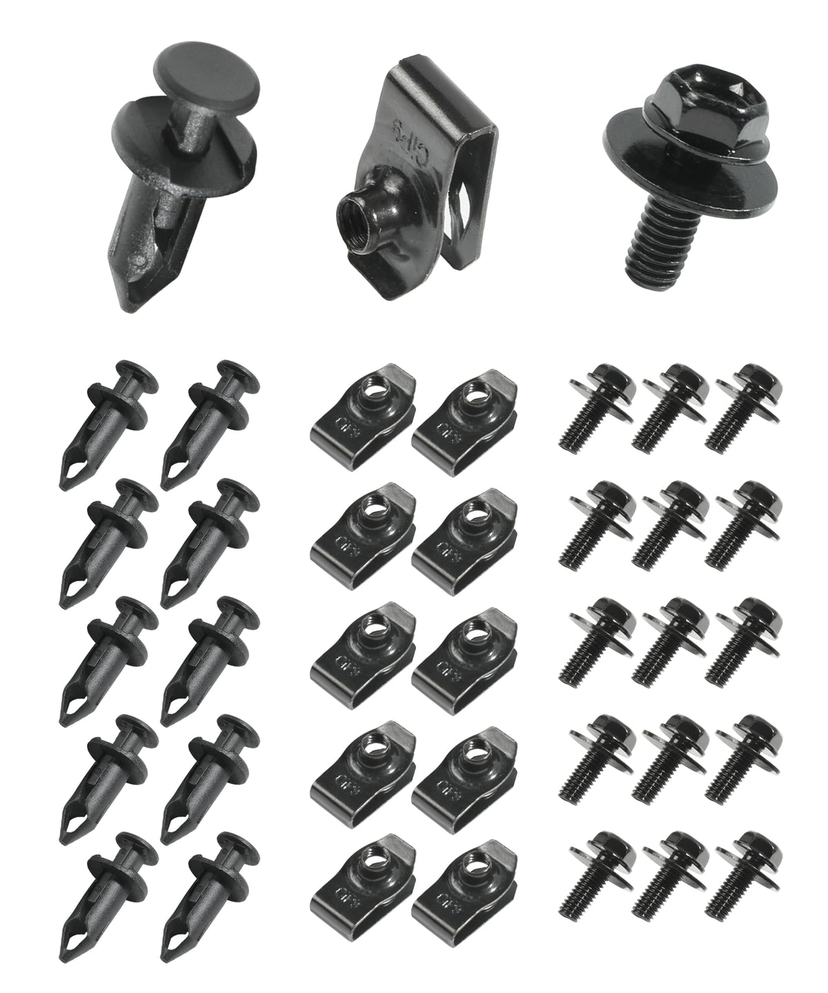 Zlirfy 35PCS Engine Under Cover Splash Shield Guard Body Bolts Screws,Bumper Fender Liner Push Retainer Fastener Rivet Clips,Bum