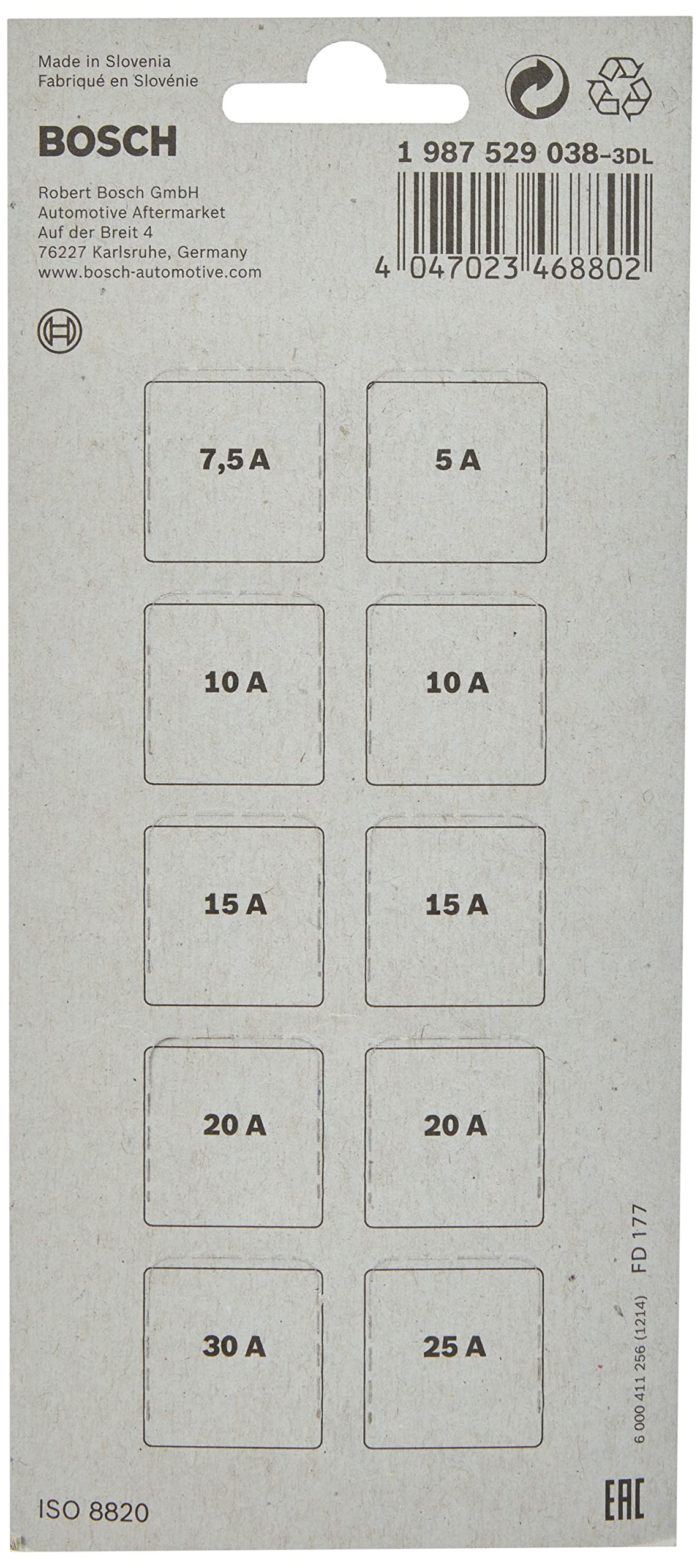 BOSCH 1987529038 Mini Fuse Assortment