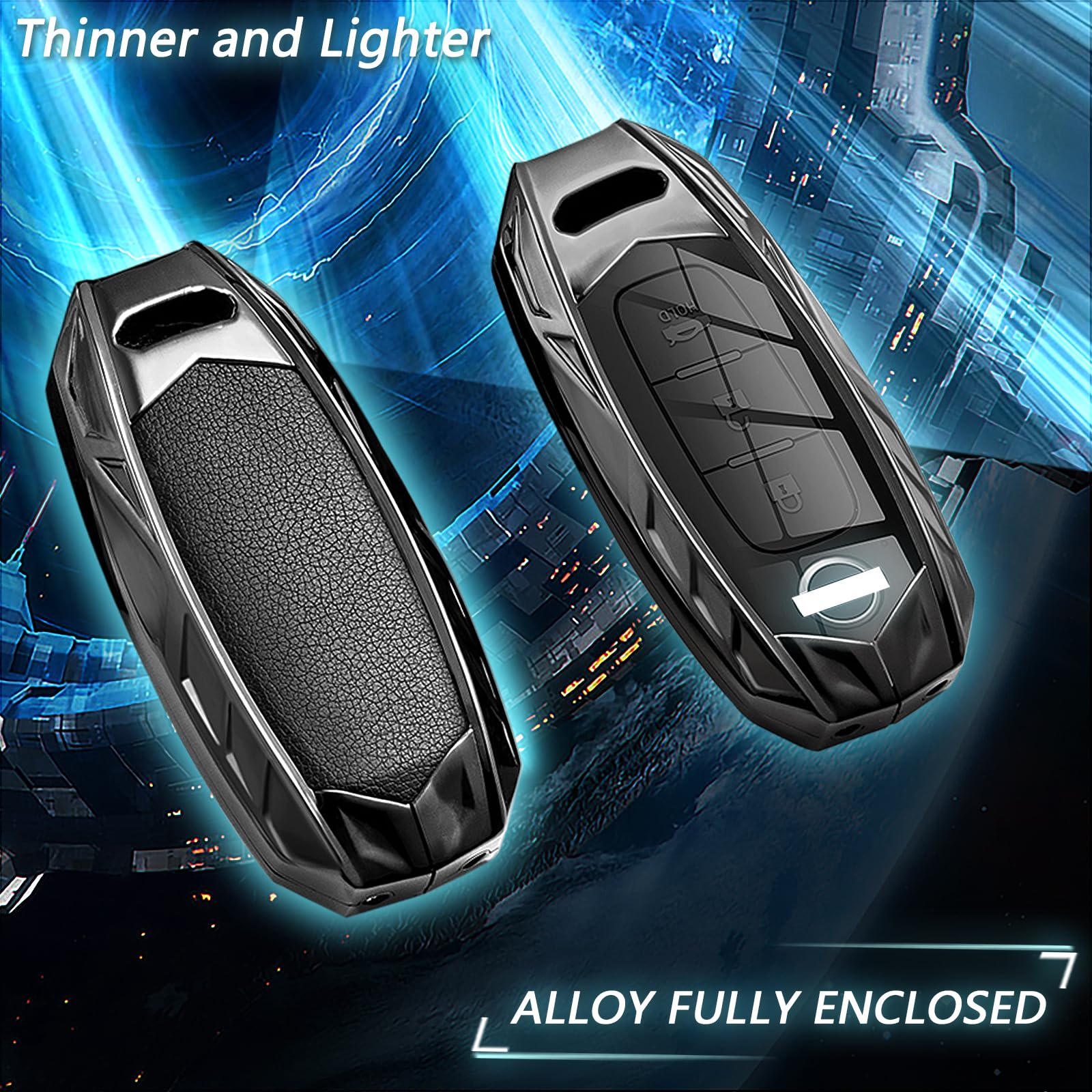 Ocezbiis For Nissan Key Fob Cover,Keychain,Zinc Alloy Protection Car Key Case For 2023 2024 Rogue Pathfinder Keyshell Accessorie