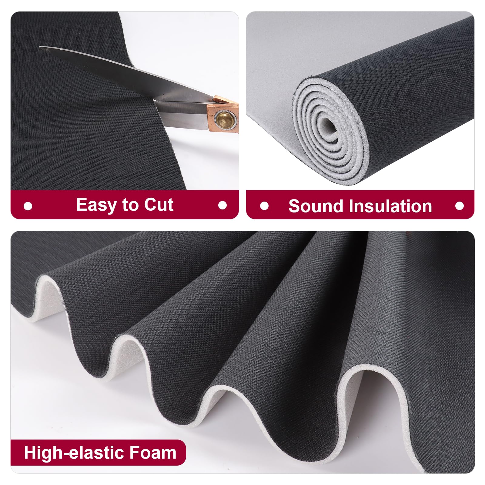 SBWLKJ Auto Headliner Fabric Mesh Type with Foam Backing 60'' Wide by 76'' Flat Knit Headliner Material Car Roof Upholstery Fabr