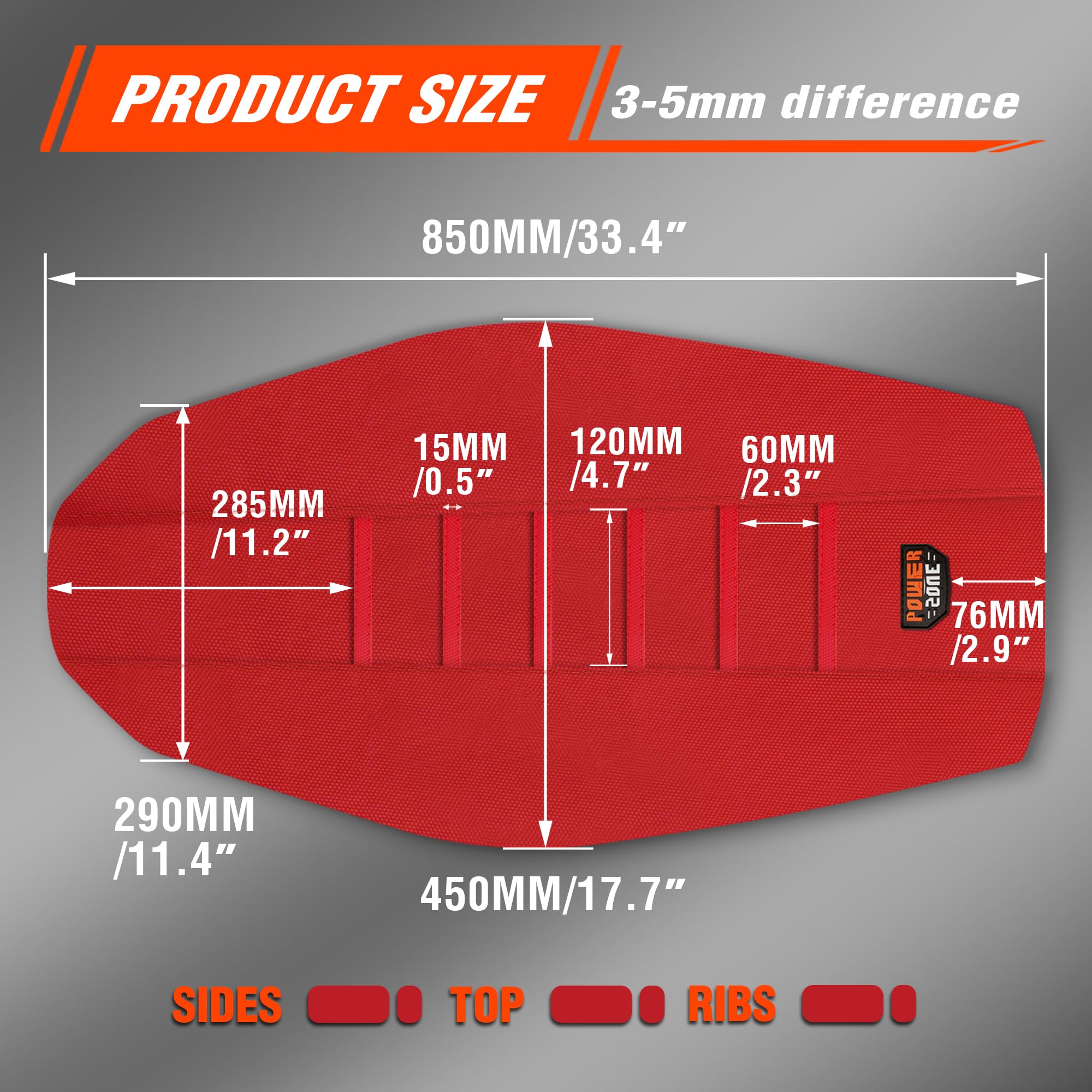 Fewfuss Dirt Bike Seat Cover - White Stripe Universial Seat Cover For Dirt Bike - Motorcycle Motorcross Enduro Seat Covers (All