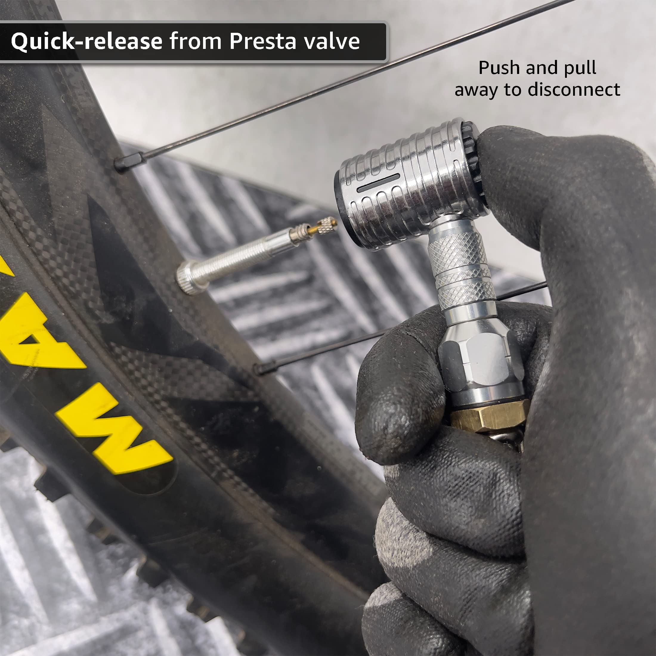 Jaco Lightning Xp Locking Presta Air Chuck For Bike Tires - 1/4' F-Npt (Open Flow) | Quick-Connect Presta Attachment For Tire Inflators (Patented)