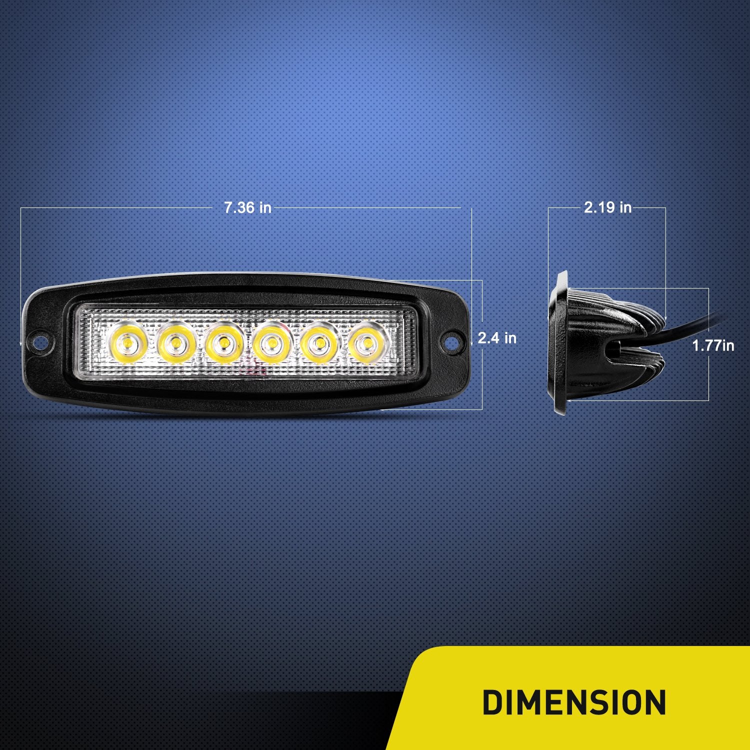 Nilight Led Pods Flush Mount 2Pcs 18W 7.3Inch Spot Offroad Fog Light Bar Waterproof Lighting For Tractor Boat Suv Atv Utv 4Wd Ca