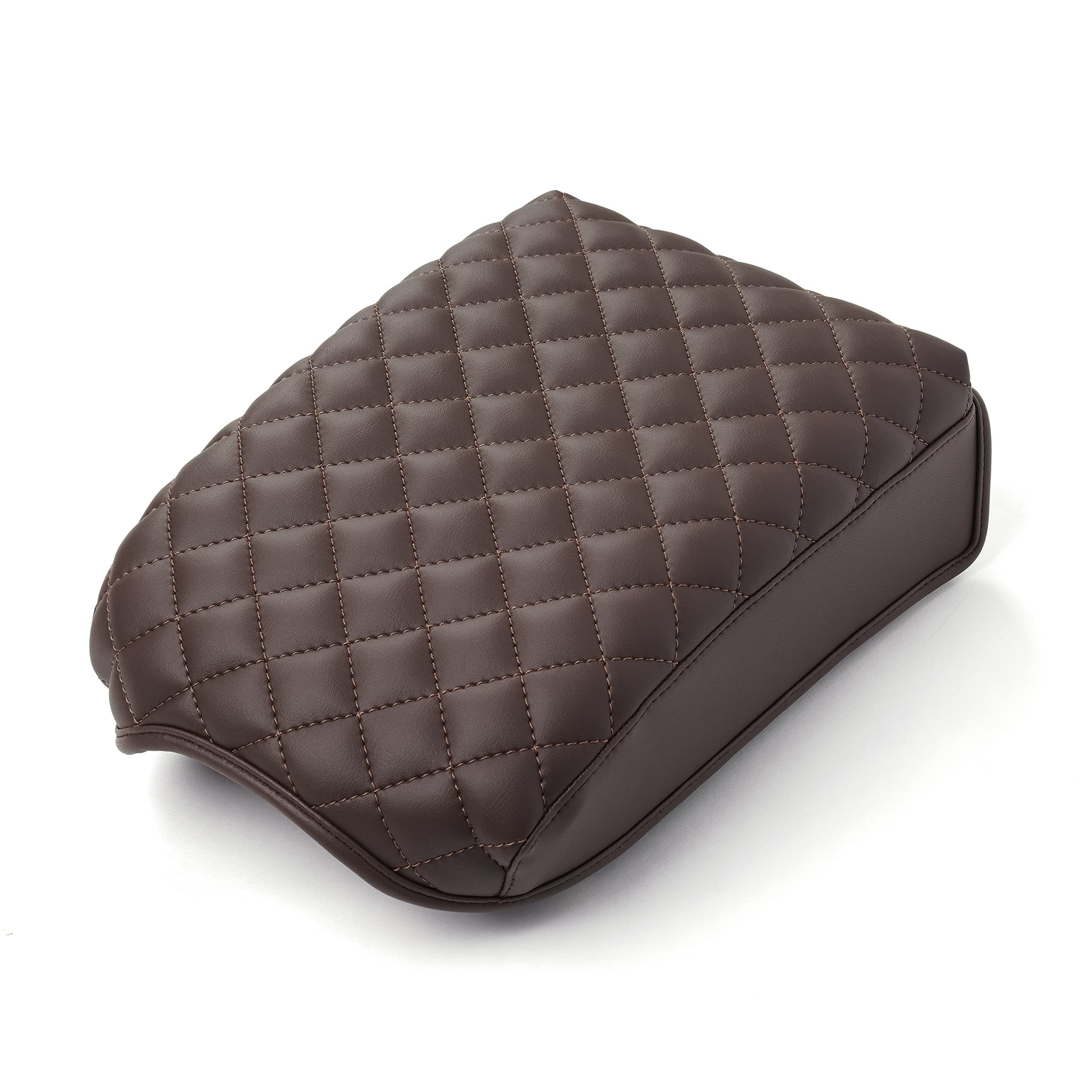 Kmmotors Telluride Console Cover, Armrest Cushion, Vegan Leather, Console Lid Protector, Anti-Scratch(Brown)