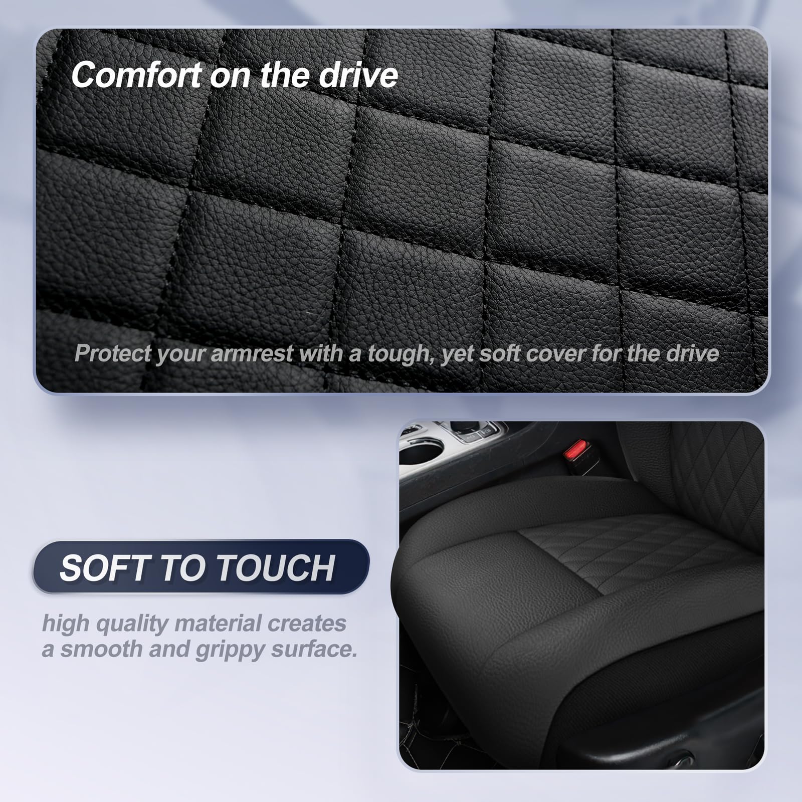 GIANT PANDA Leather Front Seat Covers for Jeep Gladiator 2020-2024 Sport Willys Rubicon Mojave Freedom, Truck Pickup Seat Protec