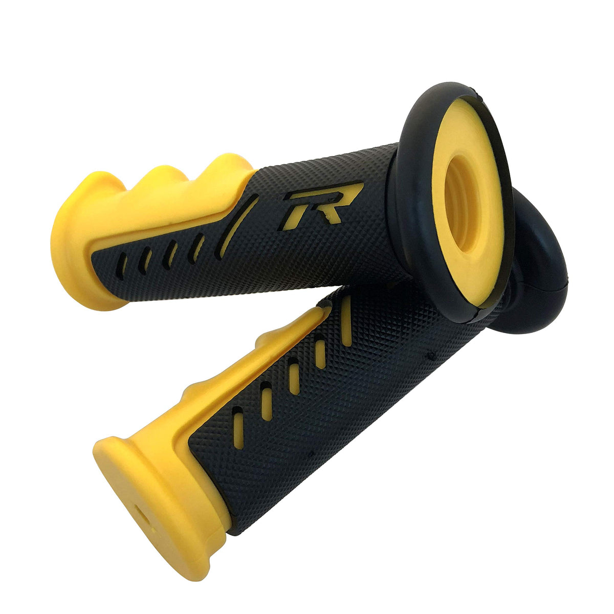 Xkmt-'R' Engraved Gel Style Grips Yellow Quad Compatible With Yamaha Kawasaki Polaris Seadoo Bombardier Jet Ski Honda Foreman Recon Rincon Brute Force Prairie Bruin Grizzly Kodiak [B017Qvaa64]