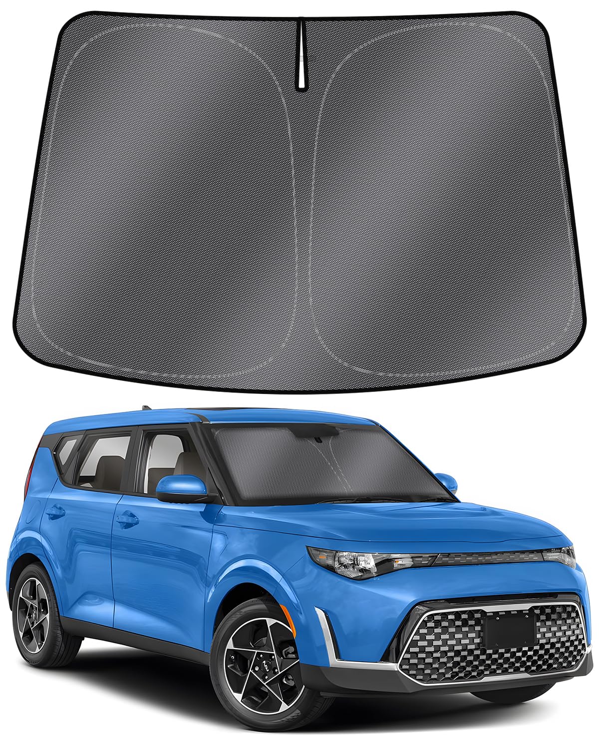Mixsuper Liner Windshield Sun Shade For Kia Soul 2020-2024 2025 Windshield Sunshades For Soul Accessories Front Window Sun Shade