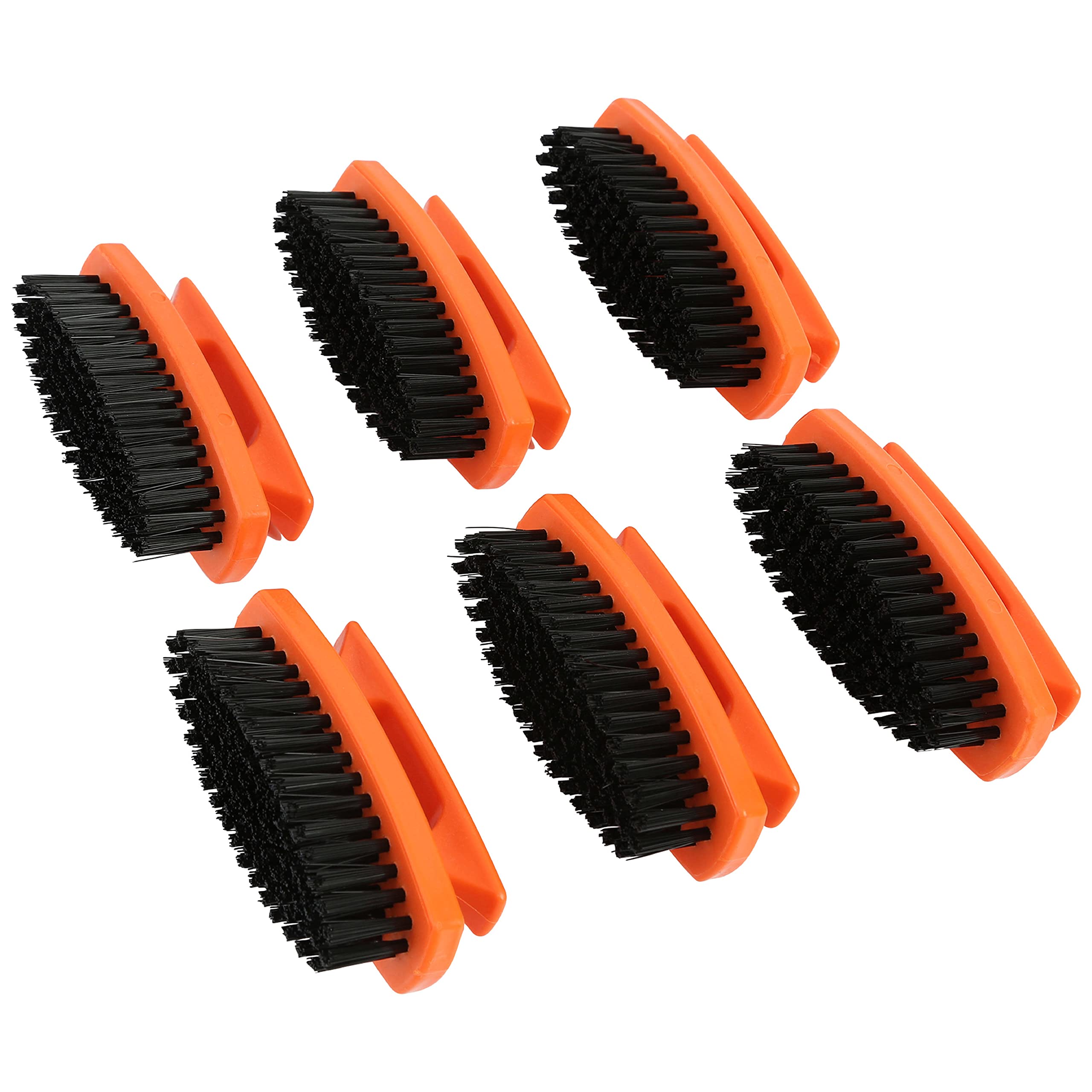 Greatneck 19025 Nail Brush, 6 Pack Nail And Hand Scrub Brush Set, Stiff Bristles, Comfortable Scrubber Grip