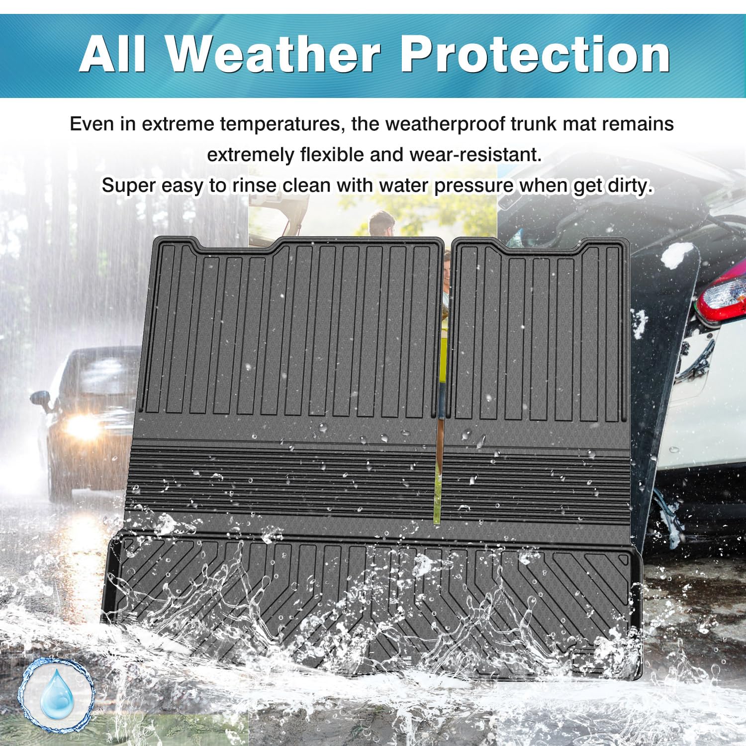 Mixsuper Cargo Liner for Tahoe 2015-2020, Trunk Mat for Tahoe Accessories All Weather Cargo Mat Rear Trunk Liner Black