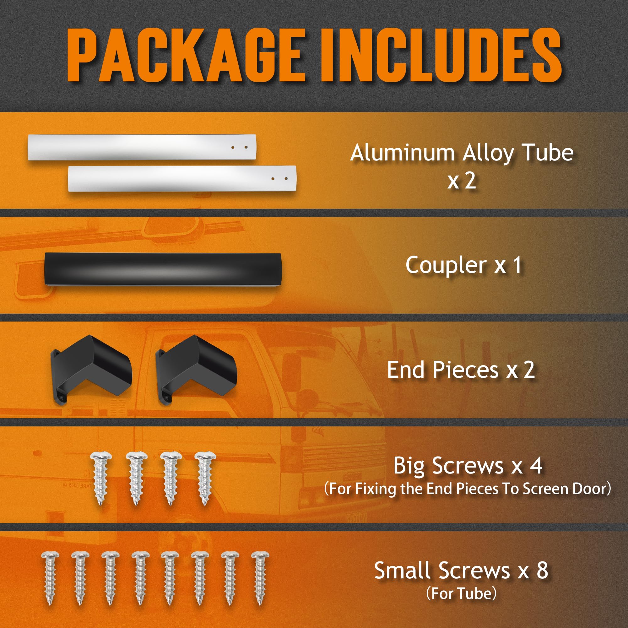 Tonda Rv Screen Door Handle, Rv Door Handle Grab Bar For Travel Trailer Camper Motorhome, Adjustable From 21-5/8 Inch To 28-5/8