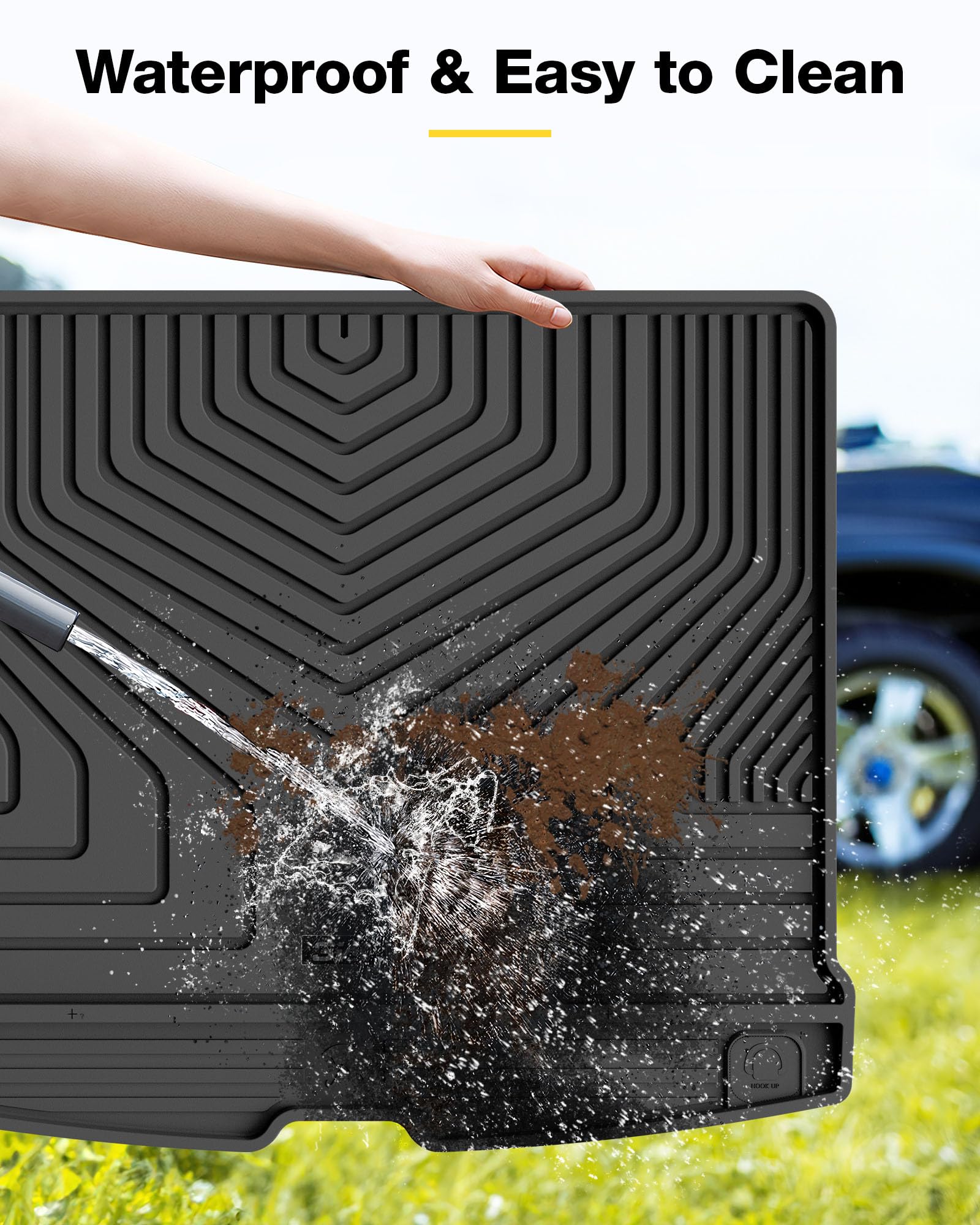 3W Cargo Liner Fit Volvo Xc60 2018-2024 2025 Tpe All Weather Custom Fit Volvo Xc60 Tunk Mat Accessories Black