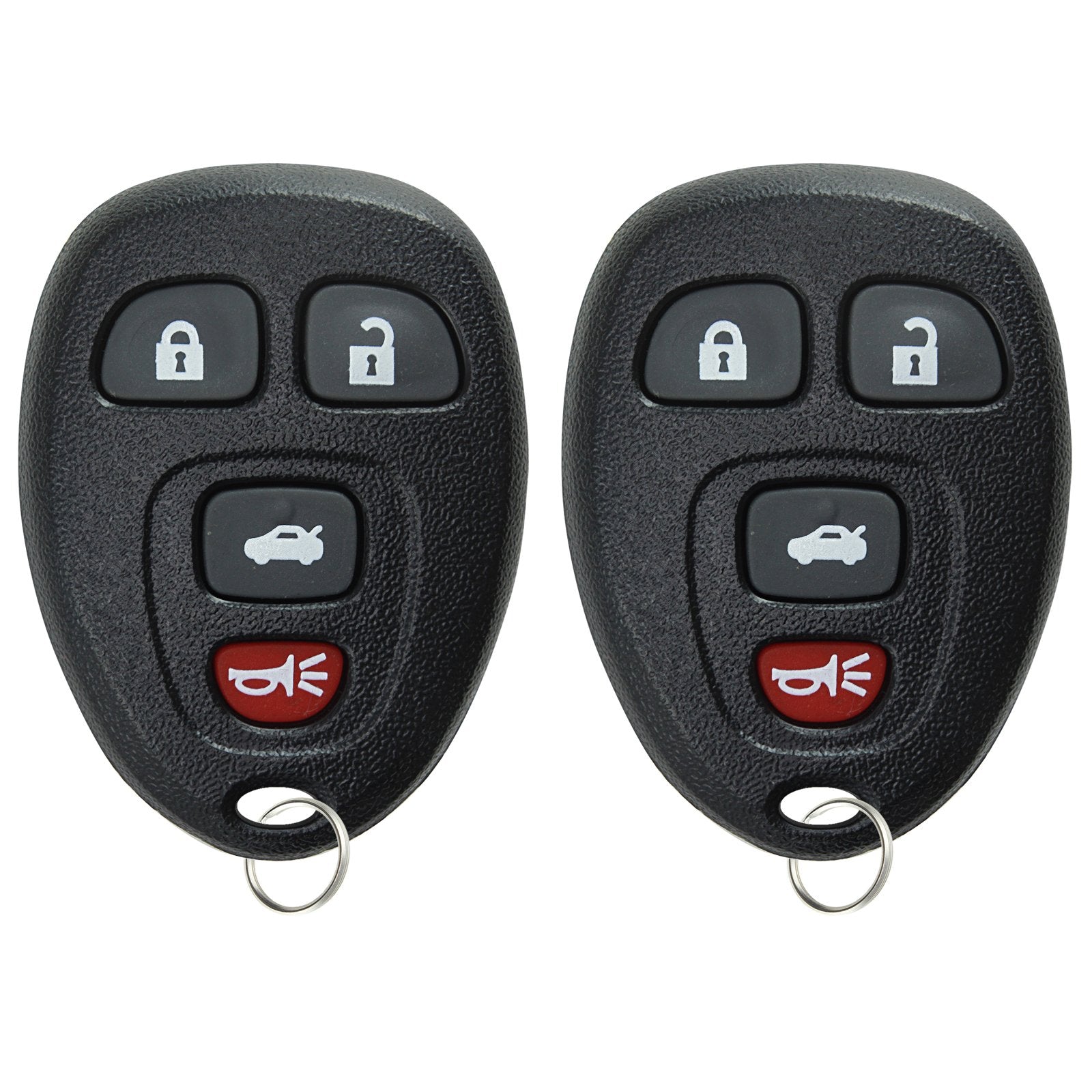 2X Keylessoption Key Fob Replacement For 2005 2006 2007 2008 2009 2010 2011 2012 Buick Lacrosse Chevrolet Chevy Cobalt Malibu Pontiac G5 G6 Grand Prix Saturn, 4-Button 15252034, Locksmith Required