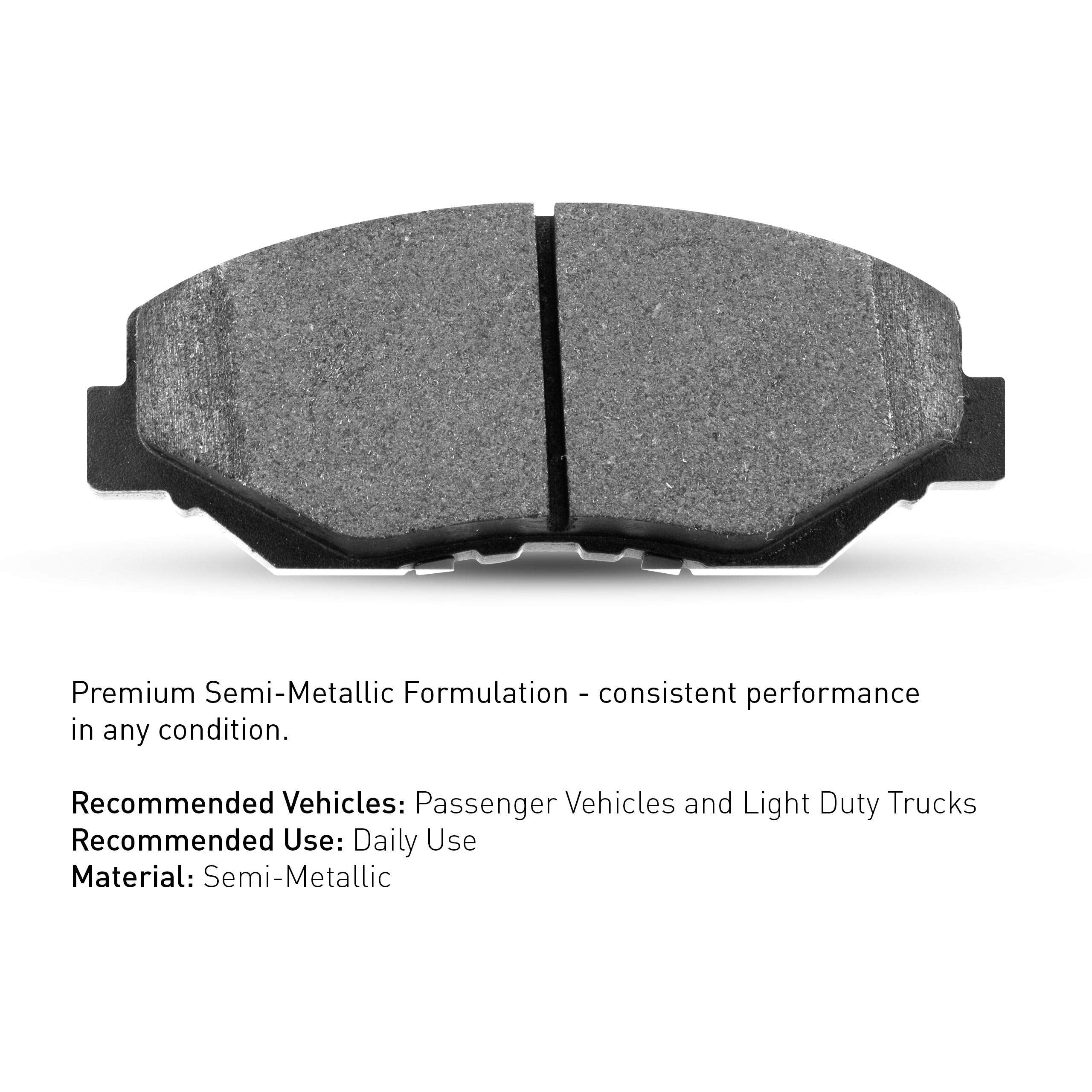 R1 Concepts Rear Semi-Metallic Series Brake Pads 2311-1427-00| Fits 2010-2012 Land Rover Range Rover, 2010-2013 Land Rover Range